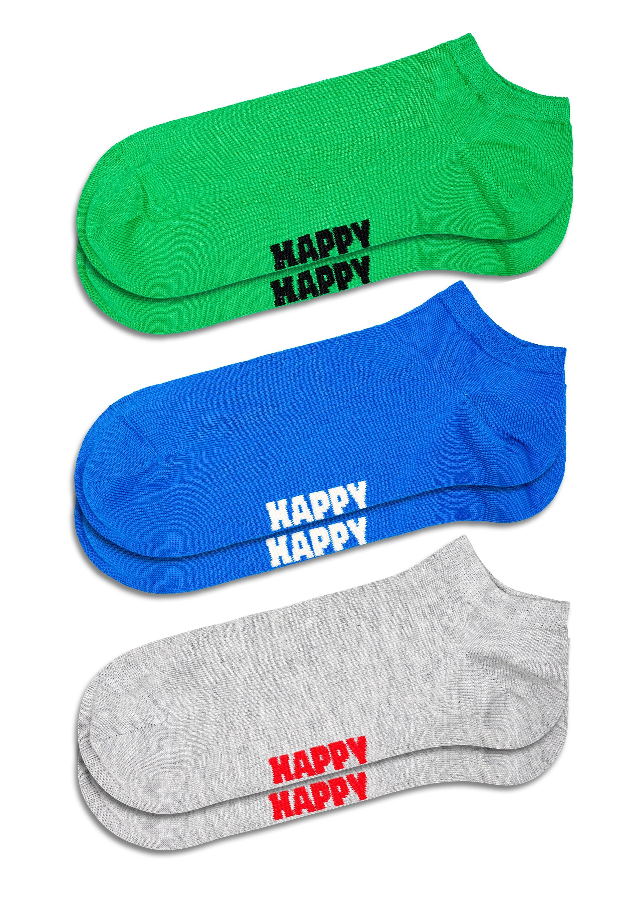 Set of 3 Sneaker-Length Socks (Solid)