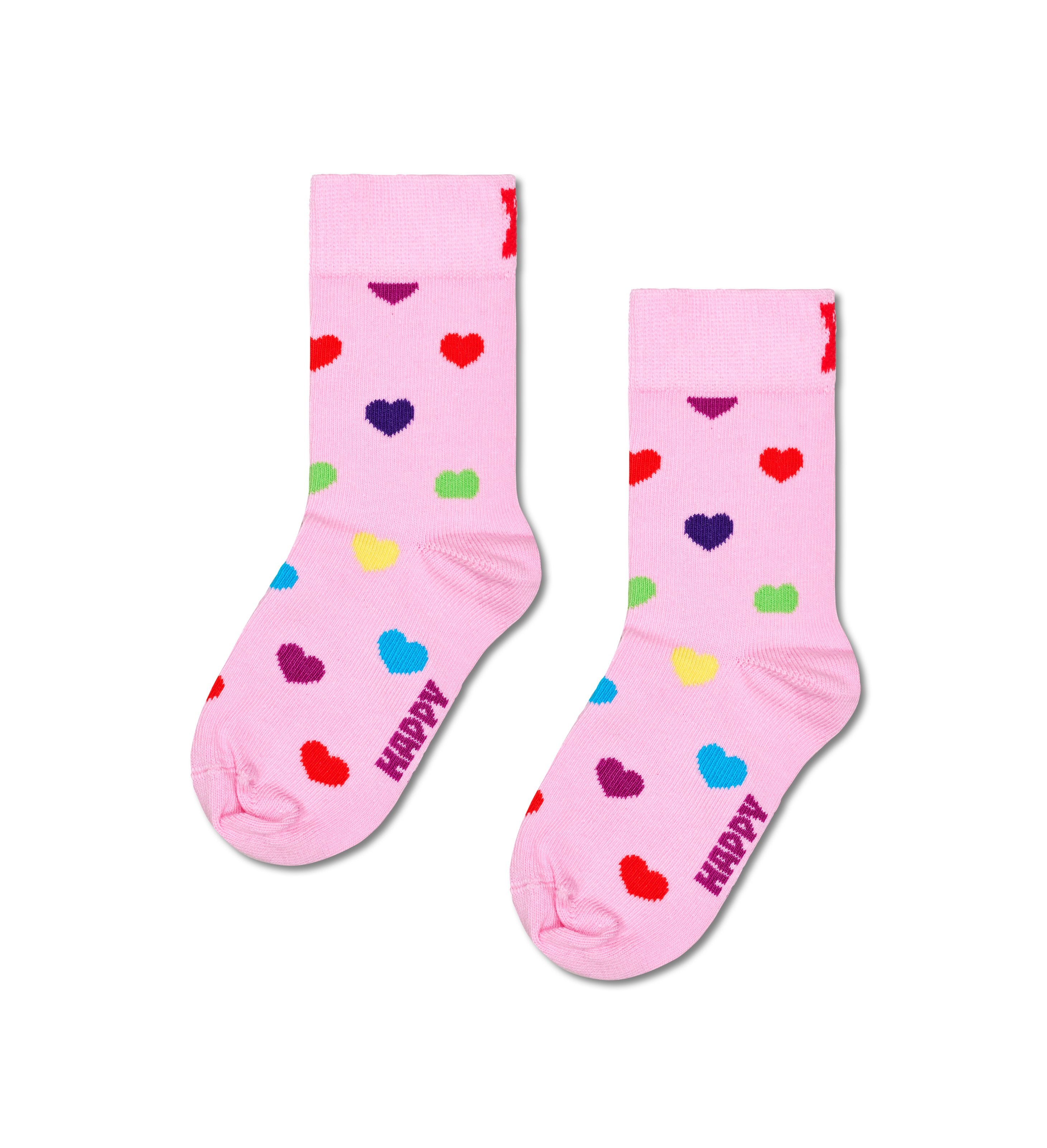 Kids' Crew Socks (Teddy Bear, Heart) - Set of 2