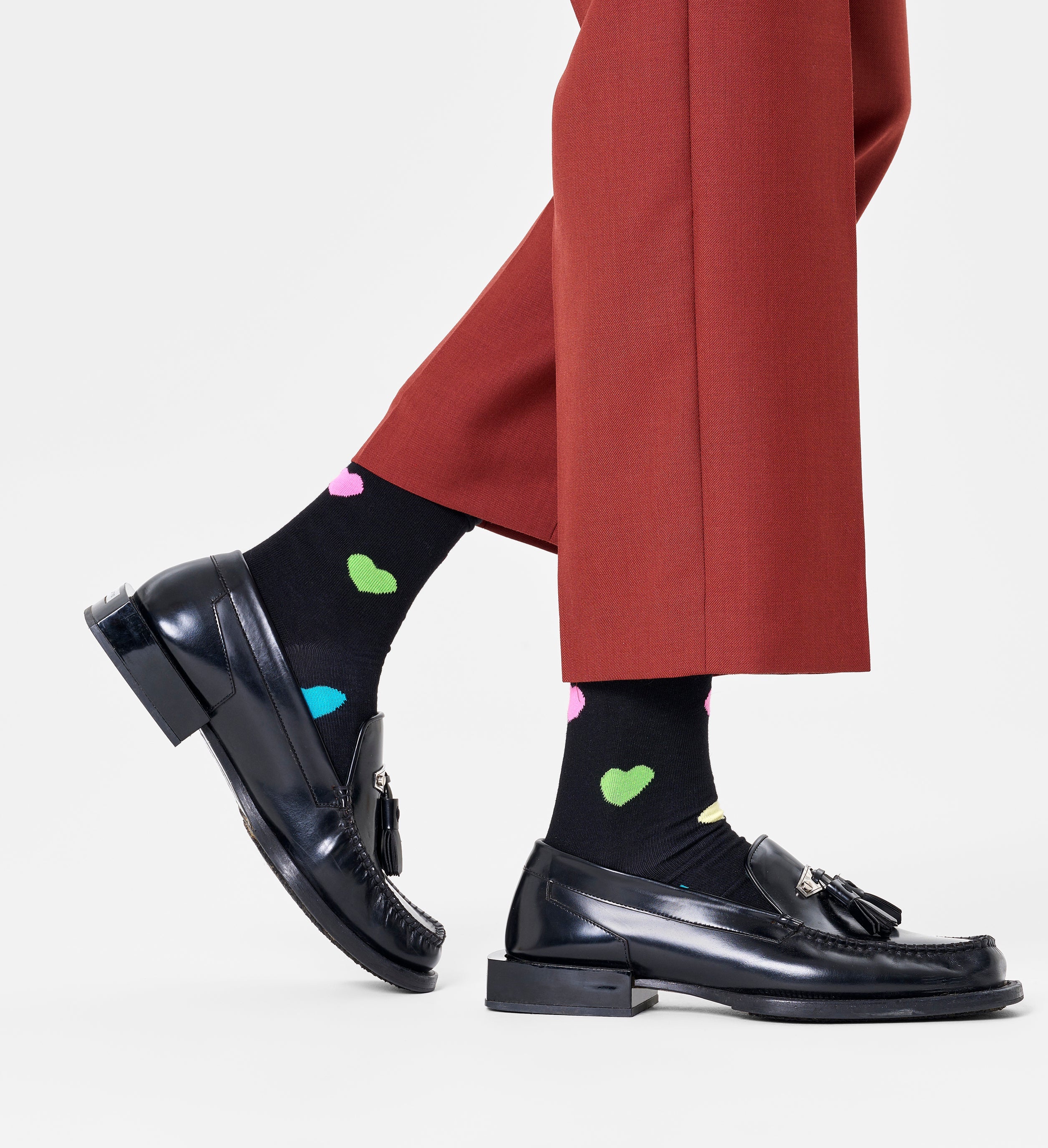 Crew length socks (heart)