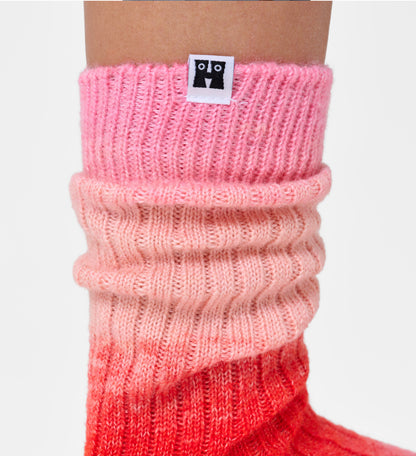 ソックス（グラディエント） レッド