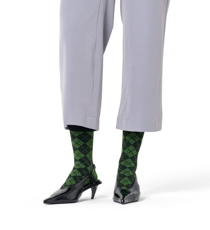 クルー丈 ソックス（ミニ アーガイル ジャカード）