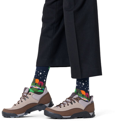 Crew-length socks (night driving)