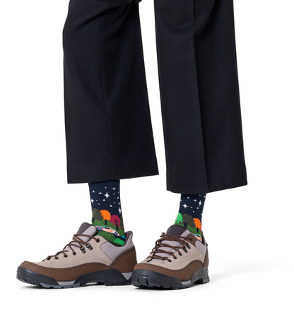 Crew-length socks (night driving)