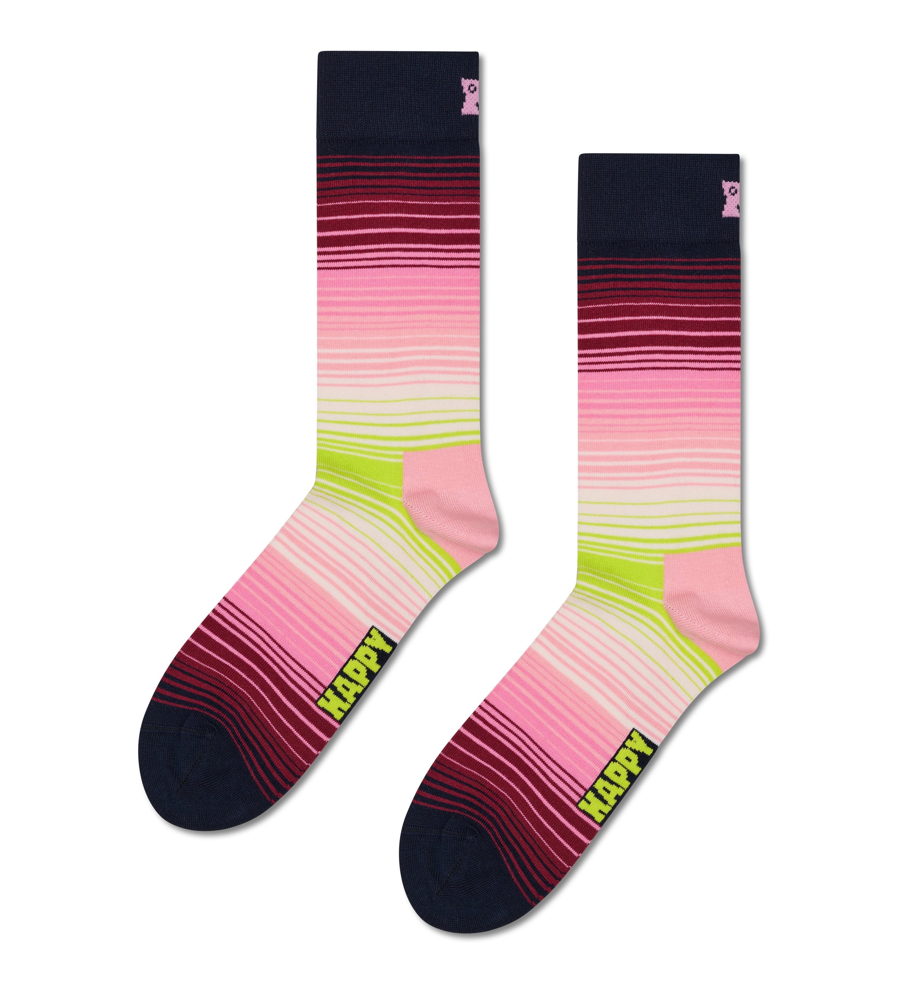 Crew length socks (gradient stripe)