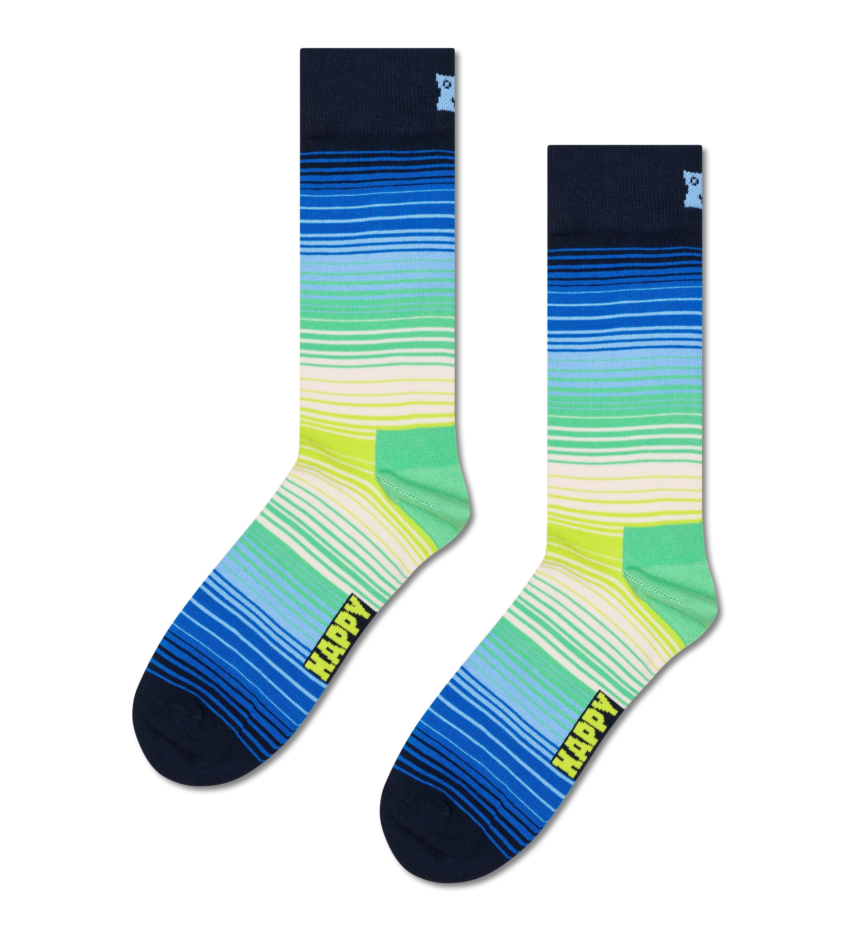 Crew length socks (gradient stripe)