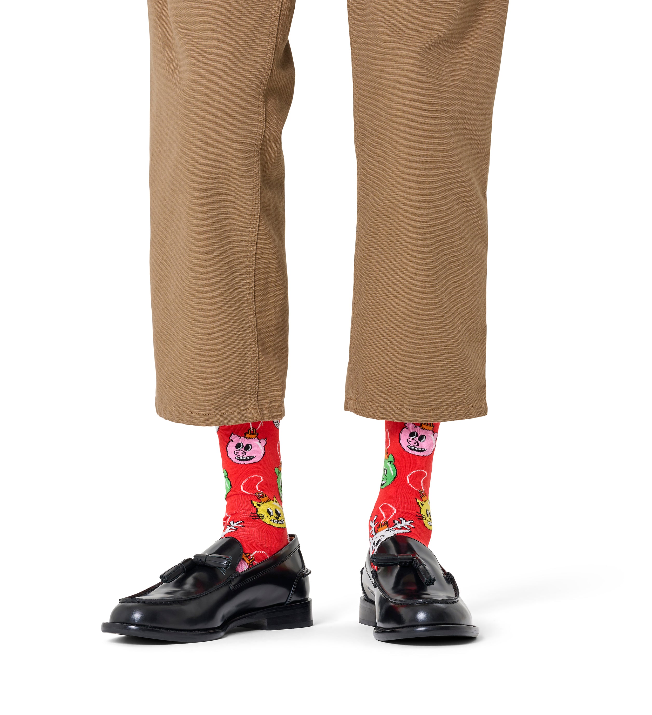 クルー丈 ソックス（クリスマス デコレーション）