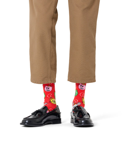 クルー丈 ソックス（クリスマス デコレーション）