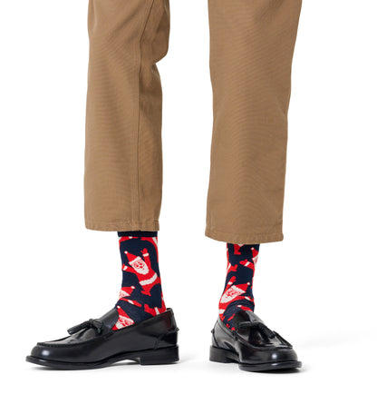 クルー丈 ソックス（サンタ）