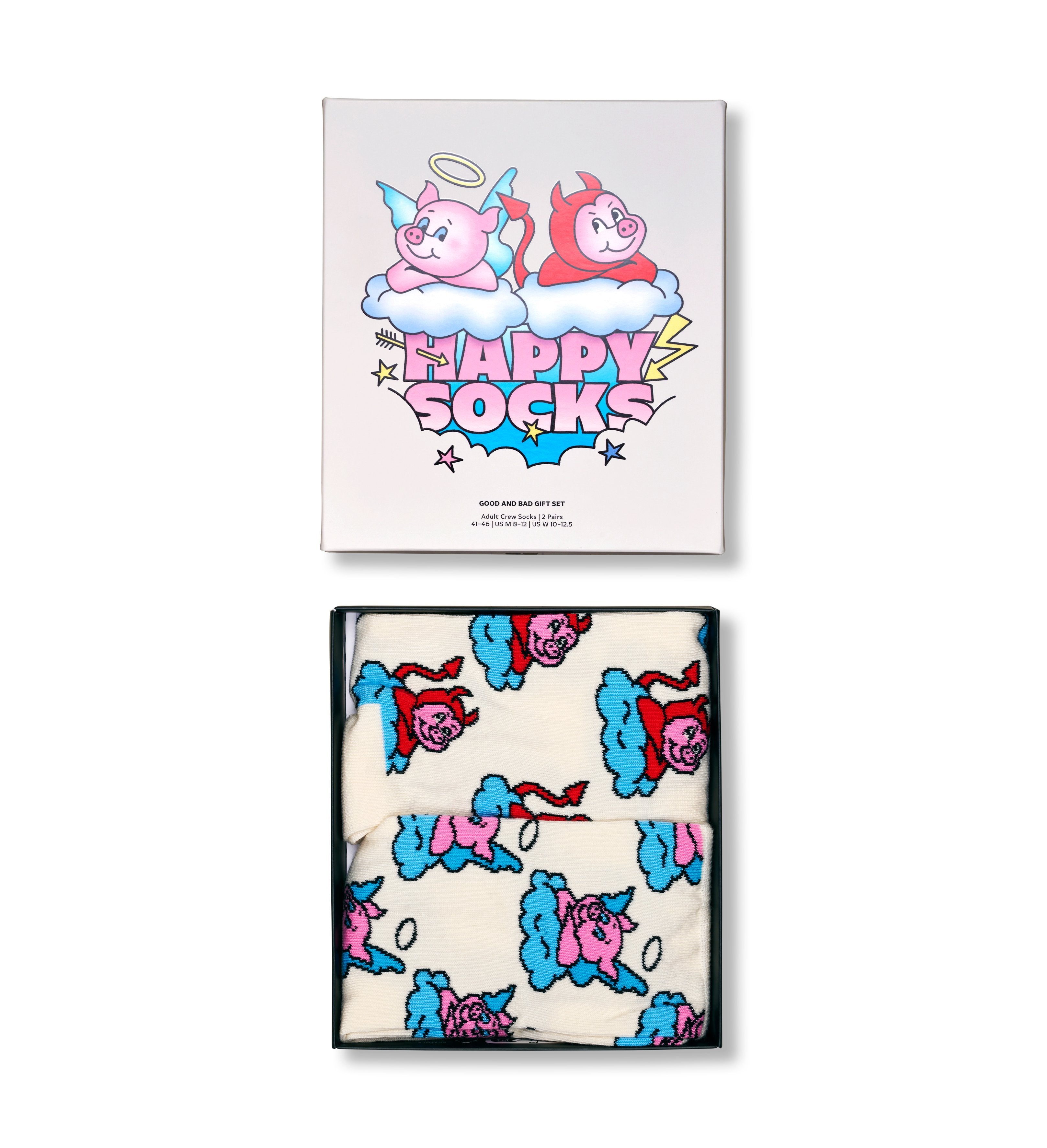 【GIFT BOX】【2足セット】クルー丈 ソックス（グッド バッド ピッグ）