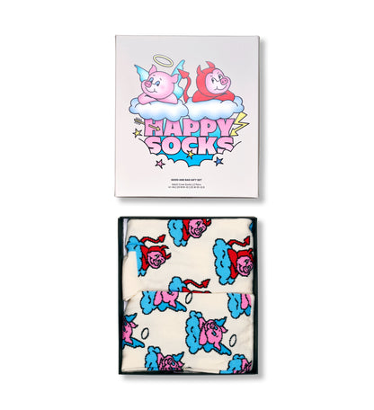 【GIFT BOX】【2足セット】クルー丈 ソックス（グッド バッド ピッグ）
