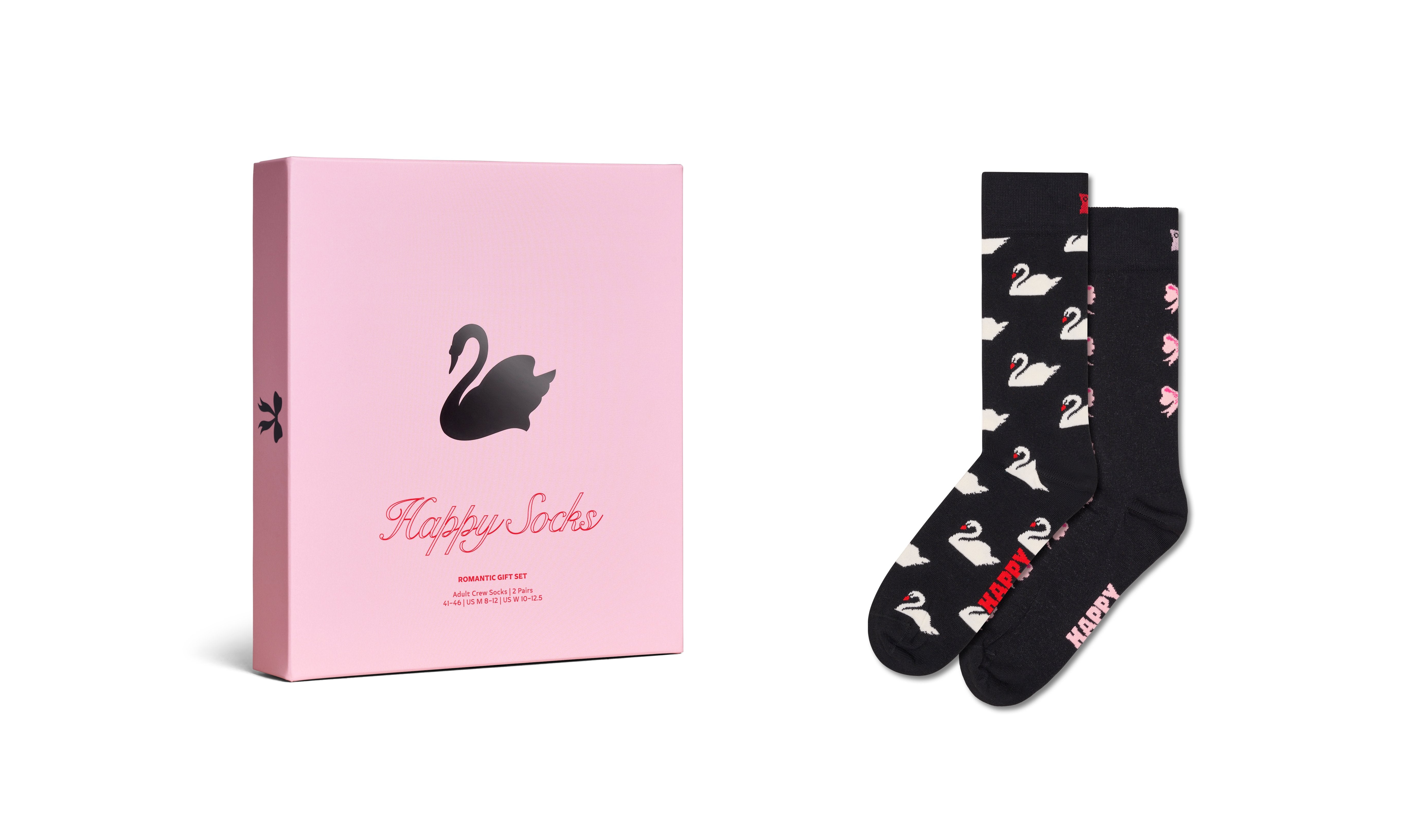 GIFT BOX】【2足セット】クルー丈 ソックス（スワン） – Happy Socks