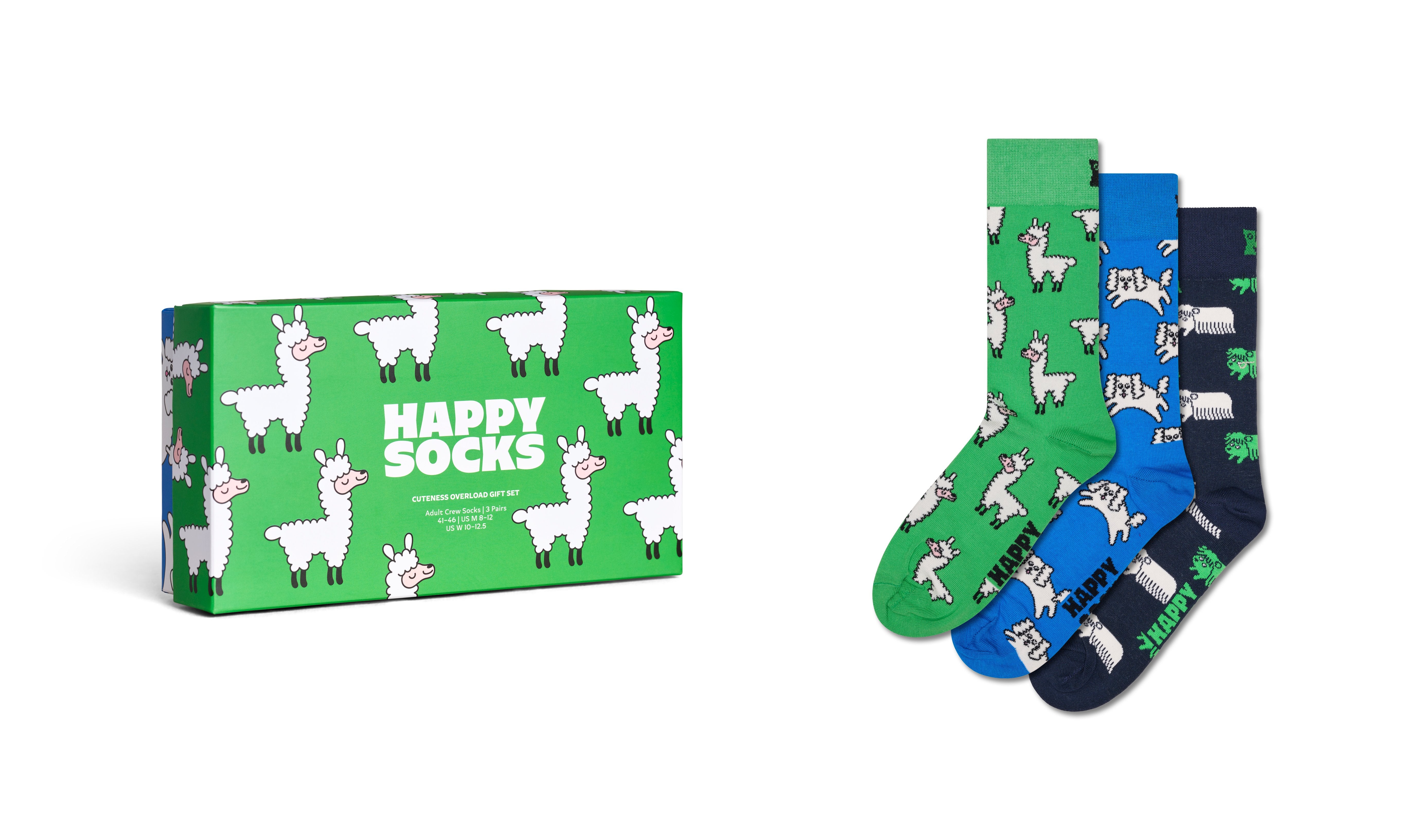 GIFT BOX】【3足セット】クルー丈 ソックス（アニマル） – Happy Socks