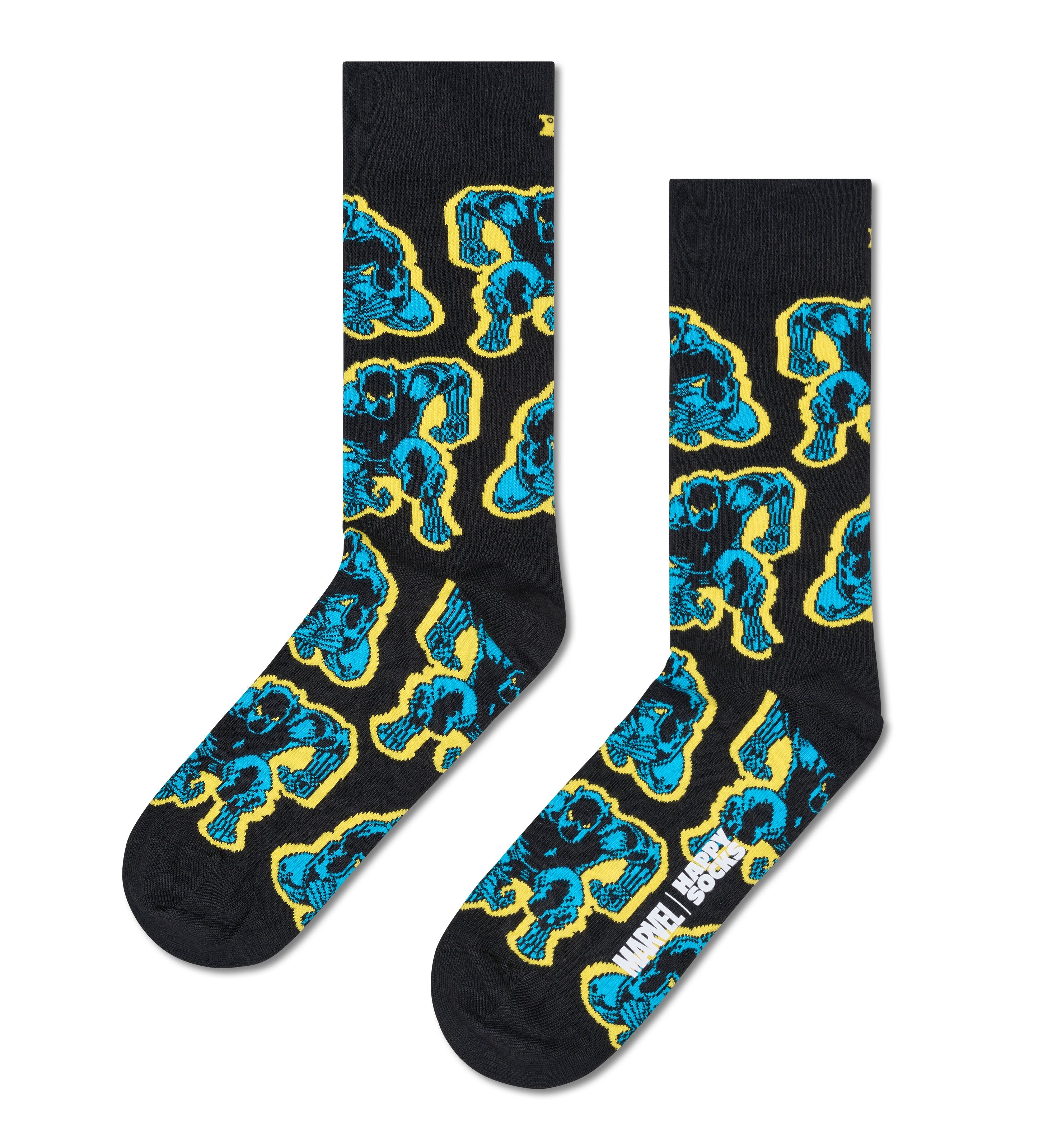 MARVEL™×Happy Socks】クルー丈 ソックス （マーベル ブラックパンサー）