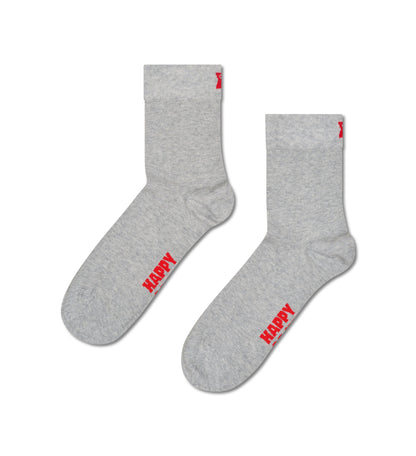[Set of 3] 1/2 Crew Length Socks (Solid)