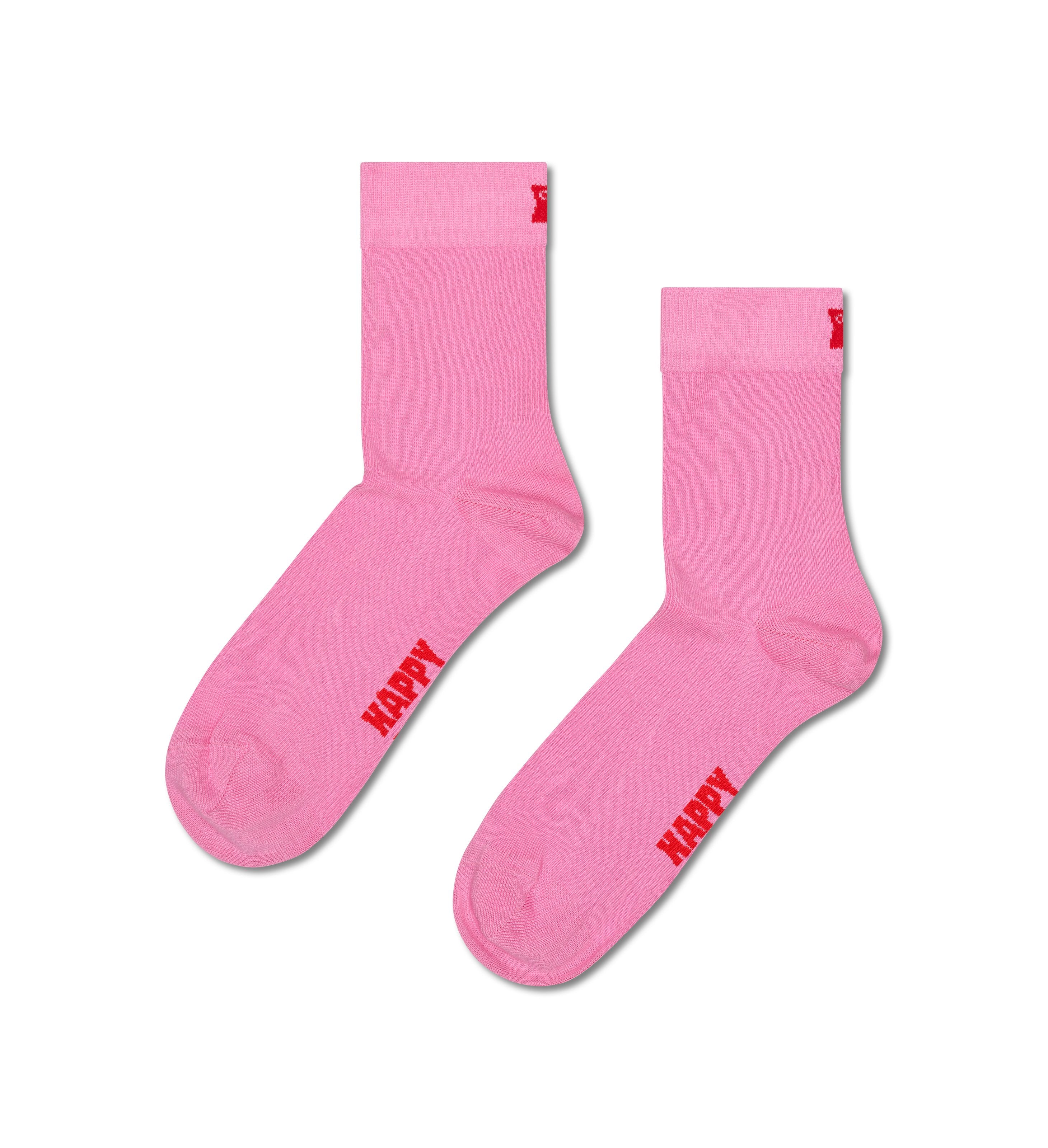 [Set of 3] 1/2 Crew Length Socks (Solid)