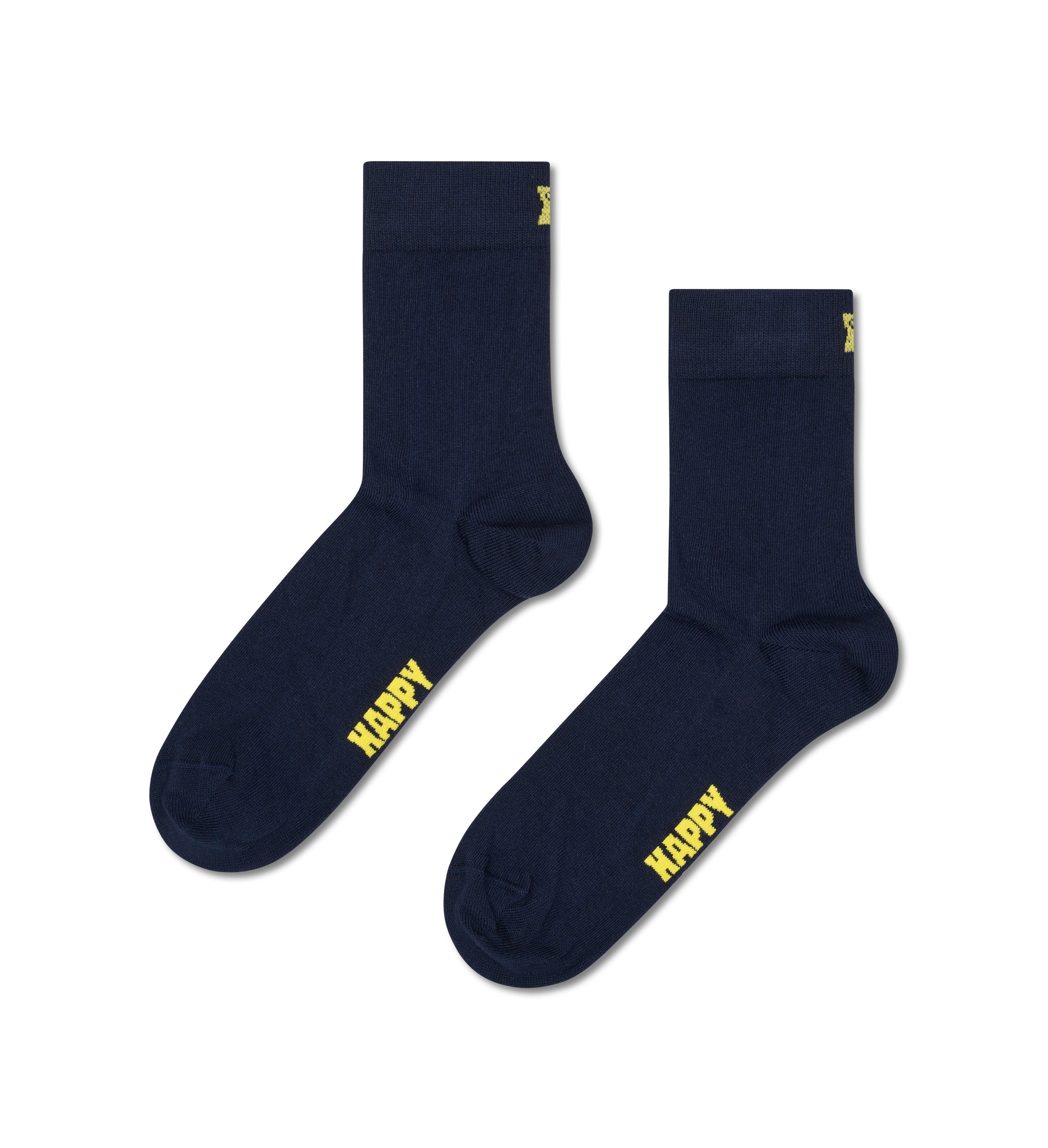 [Set of 3] 1/2 Crew Length Socks (Solid)