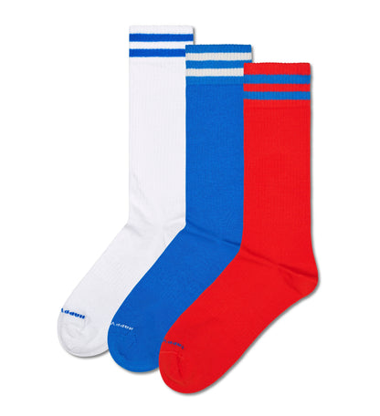 [Set of 3] Sports Socks (Solid)