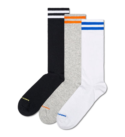 [Set of 3] Sports Socks (Solid)