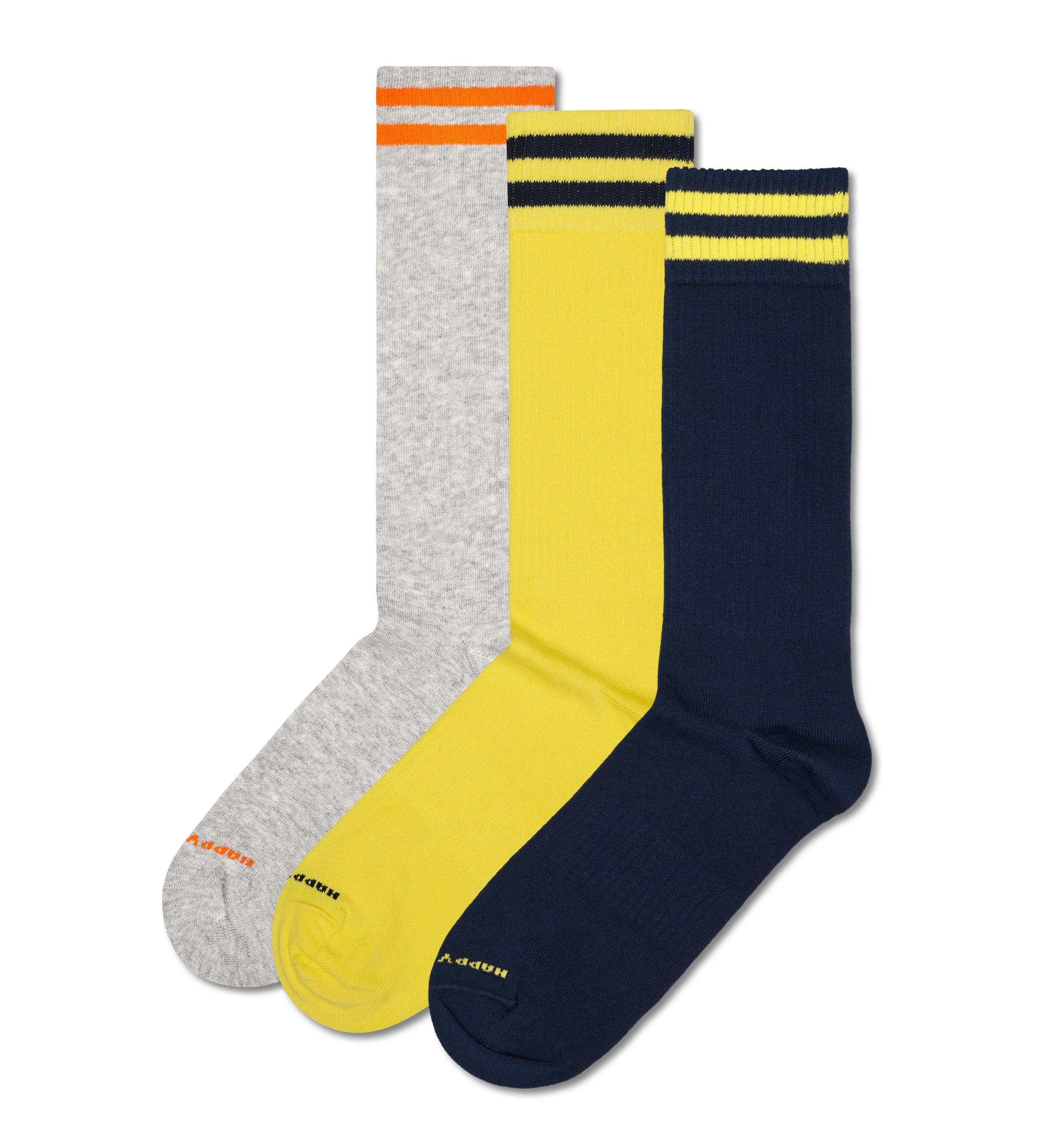 [Set of 3] Sports Socks (Solid)