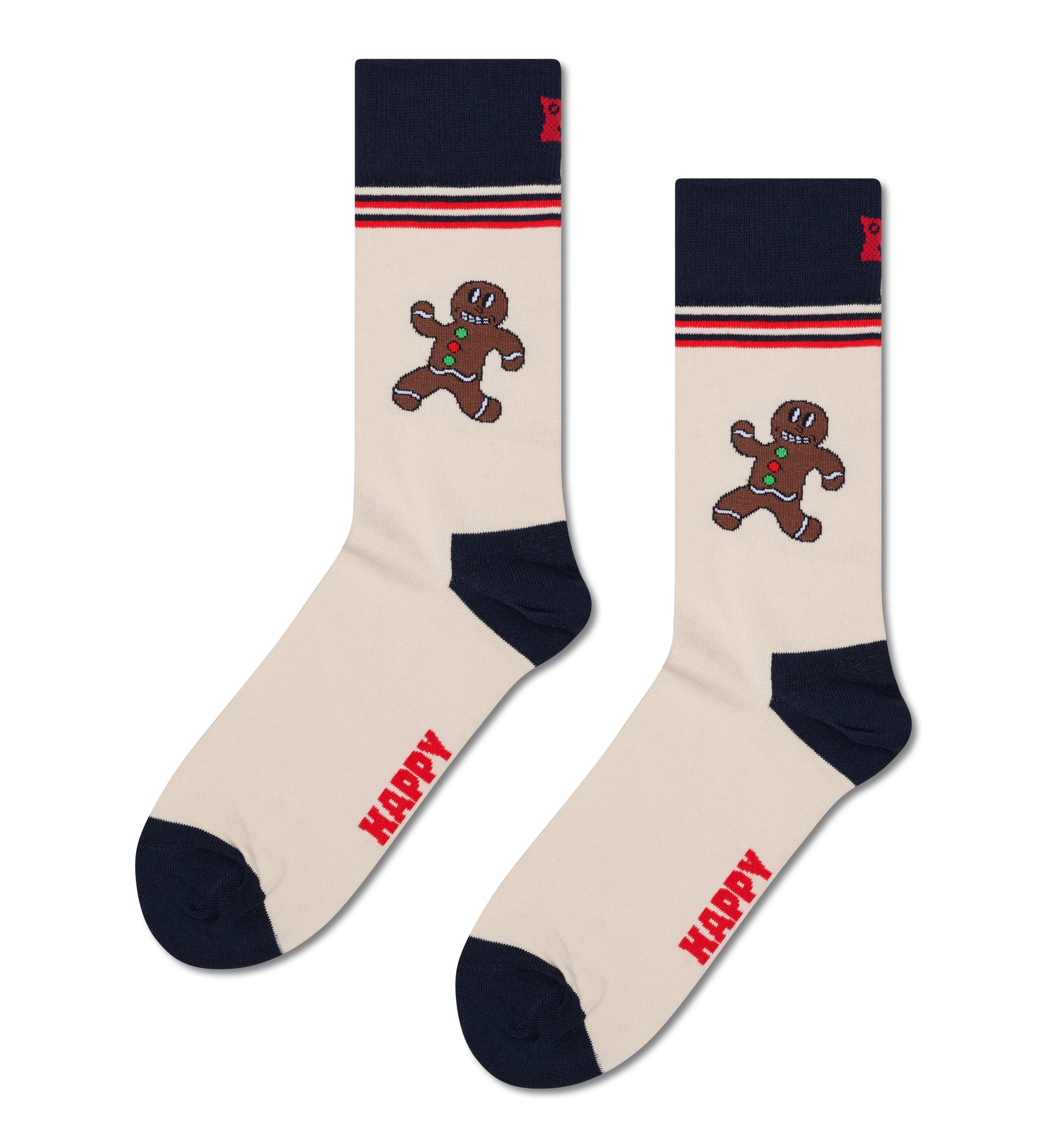 クルー丈 ソックス（ハッピー ジンジャーブレッド）