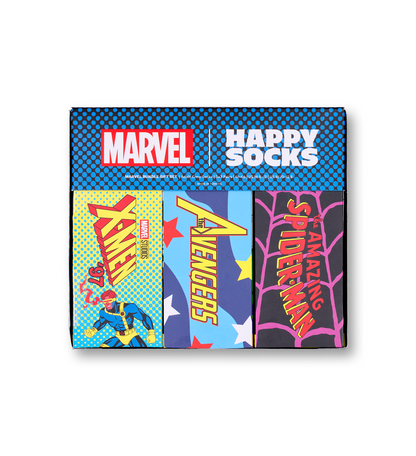 【MARVEL™×Happy Socks】【GIFT BOX】【9足セット】クルー丈 ソックス（マーベル コレクターズ）