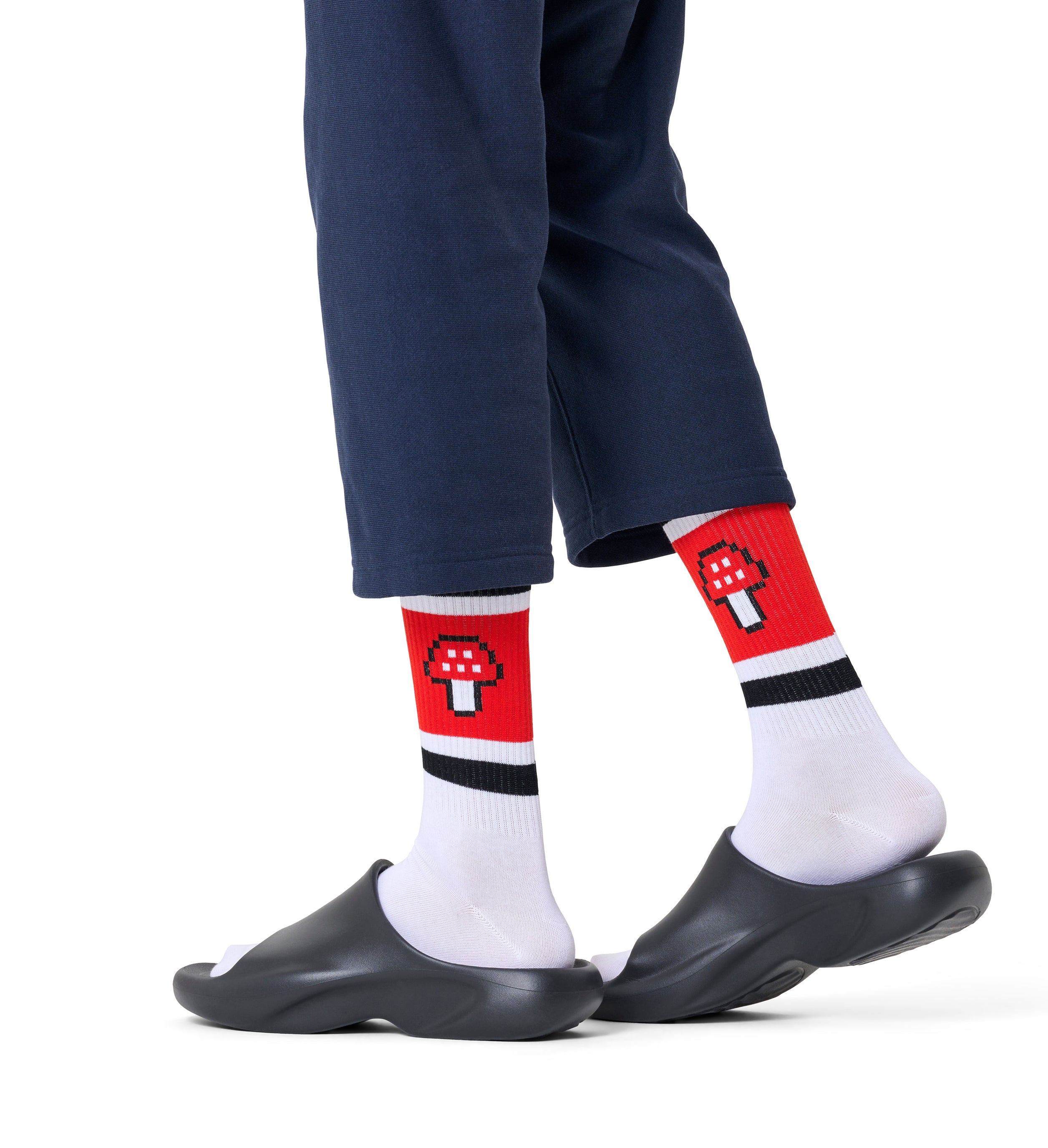 Sports socks (mushroom stripes)
