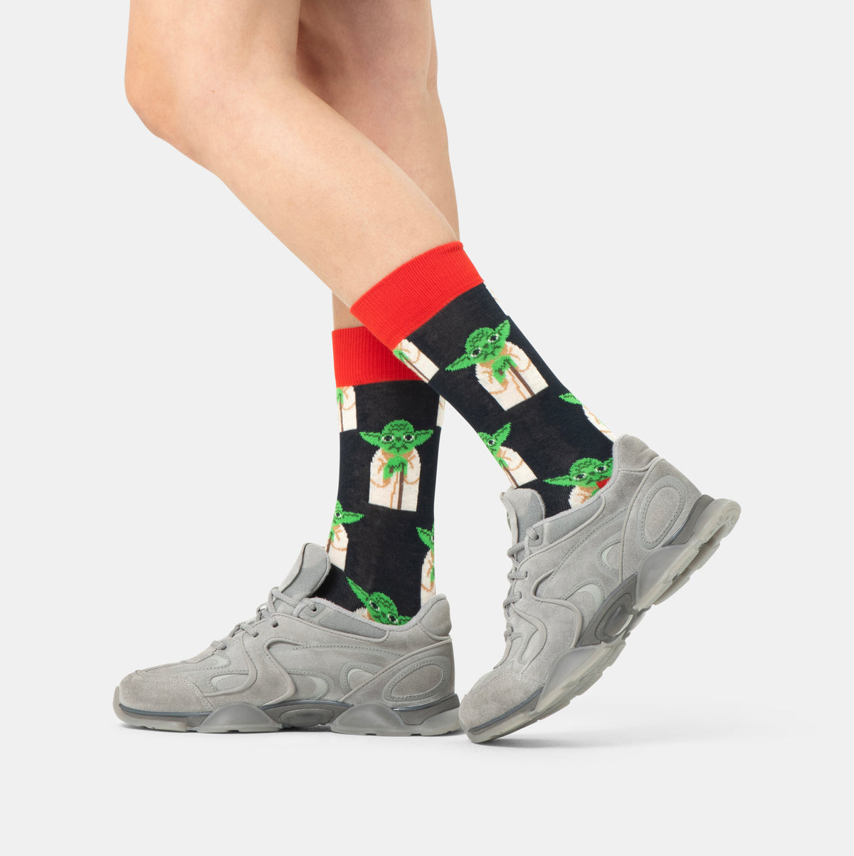 【STAR WARS™×Happy Socks】クルー丈 ソックス （スターウォーズ ヨーダ）