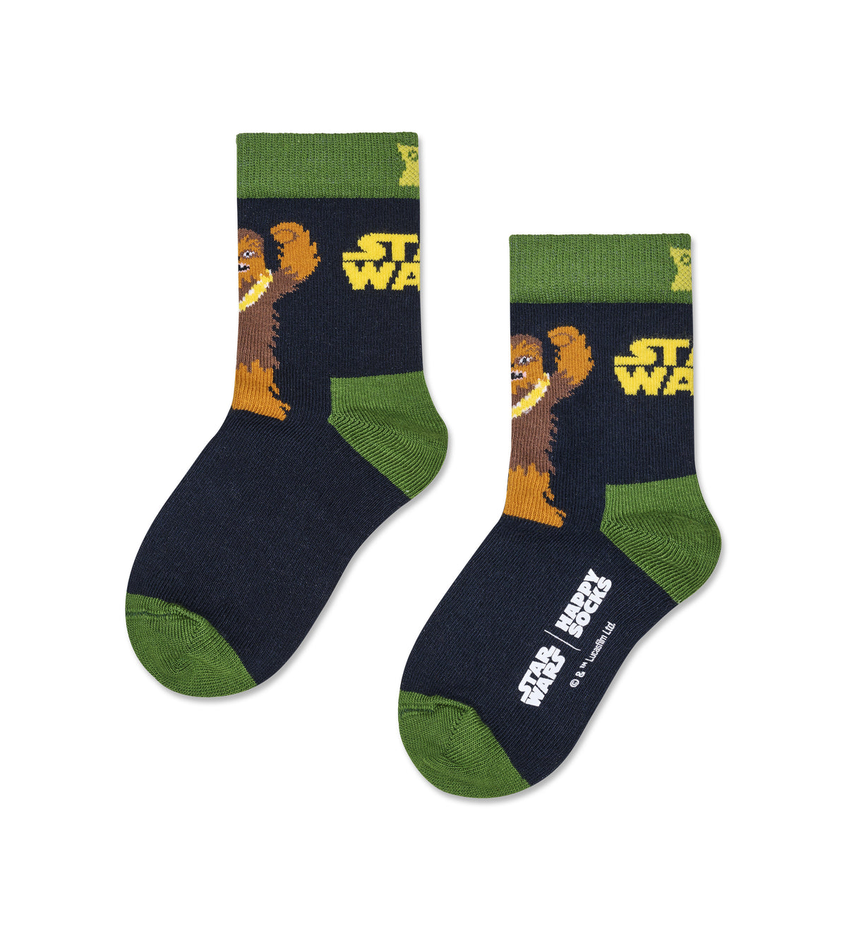 【STAR WARS™×Happy Socks】【キッズ】クルー丈 ソックス（スターウォーズ チューイ）