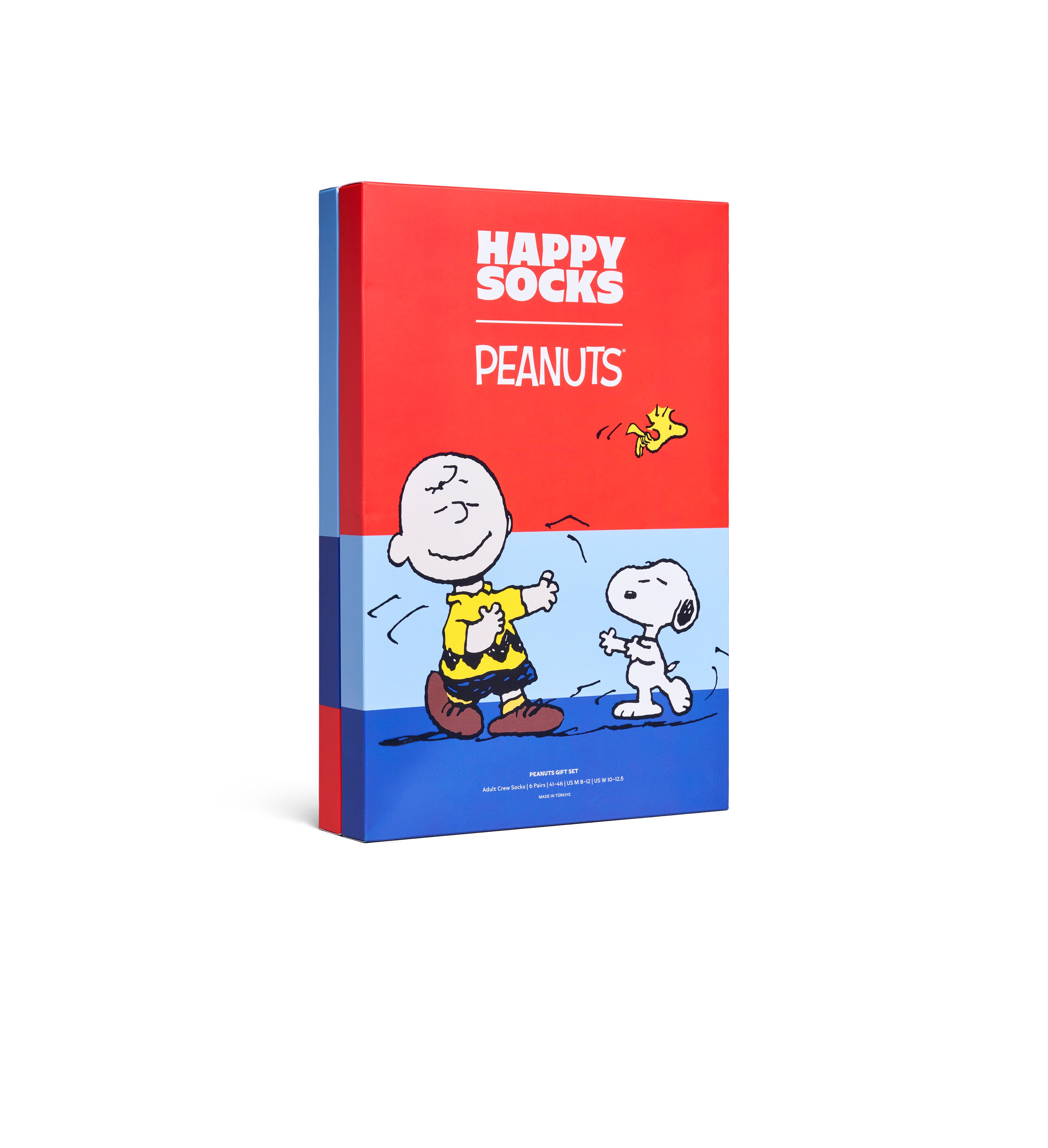 【Peanuts×Happy Socks】【GIFT BOX】【6足セット】クルー丈 ソックス（ピーナッツ）