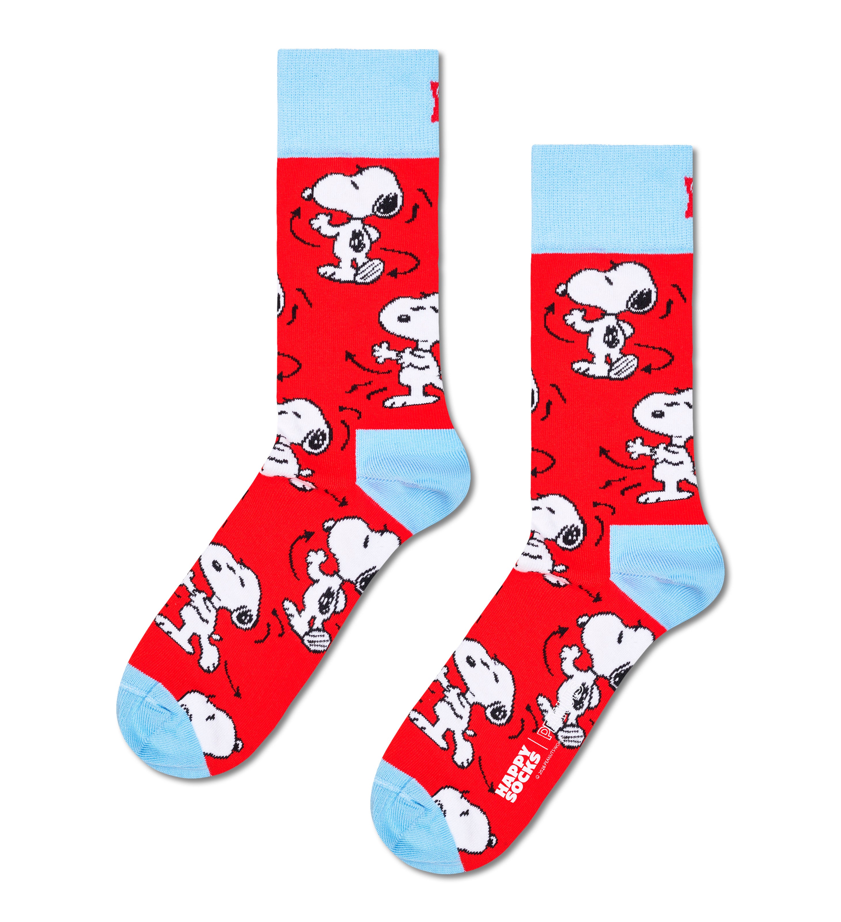 【Peanuts×Happy Socks】【GIFT BOX】【6足セット】クルー丈 ソックス（ピーナッツ）