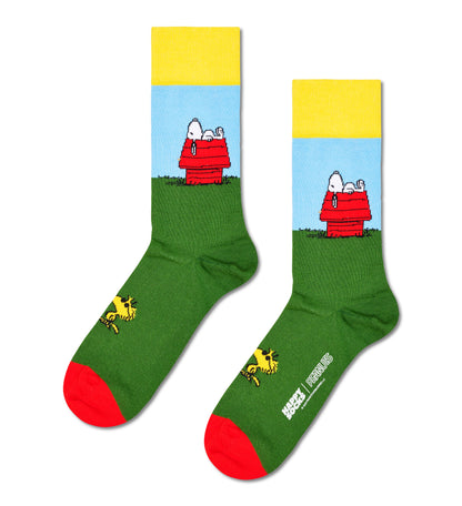 【Peanuts×Happy Socks】【GIFT BOX】【6足セット】クルー丈 ソックス（ピーナッツ）