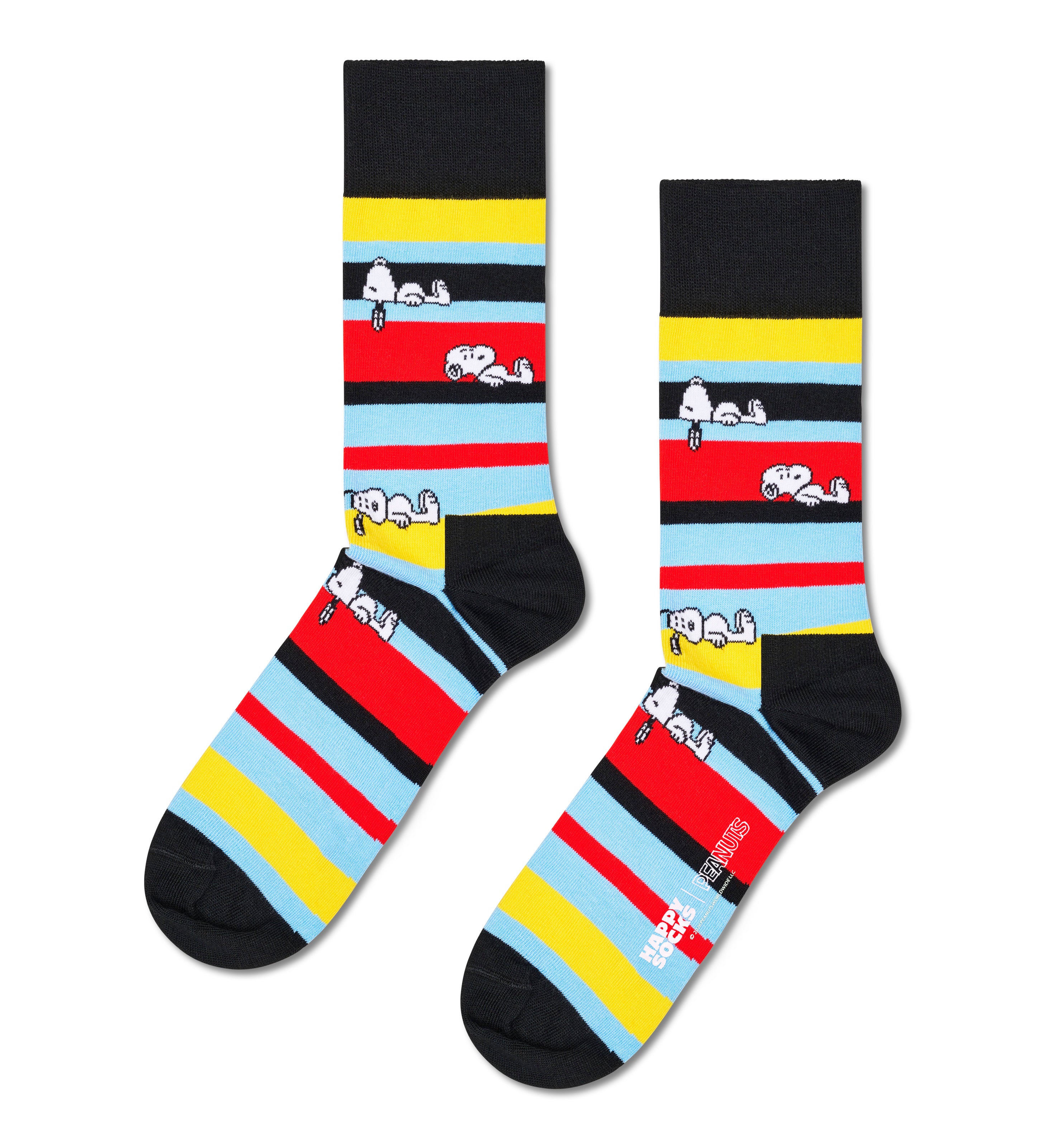 【Peanuts×Happy Socks】【GIFT BOX】【3足セット】クルー丈 ソックス（ピーナッツ）