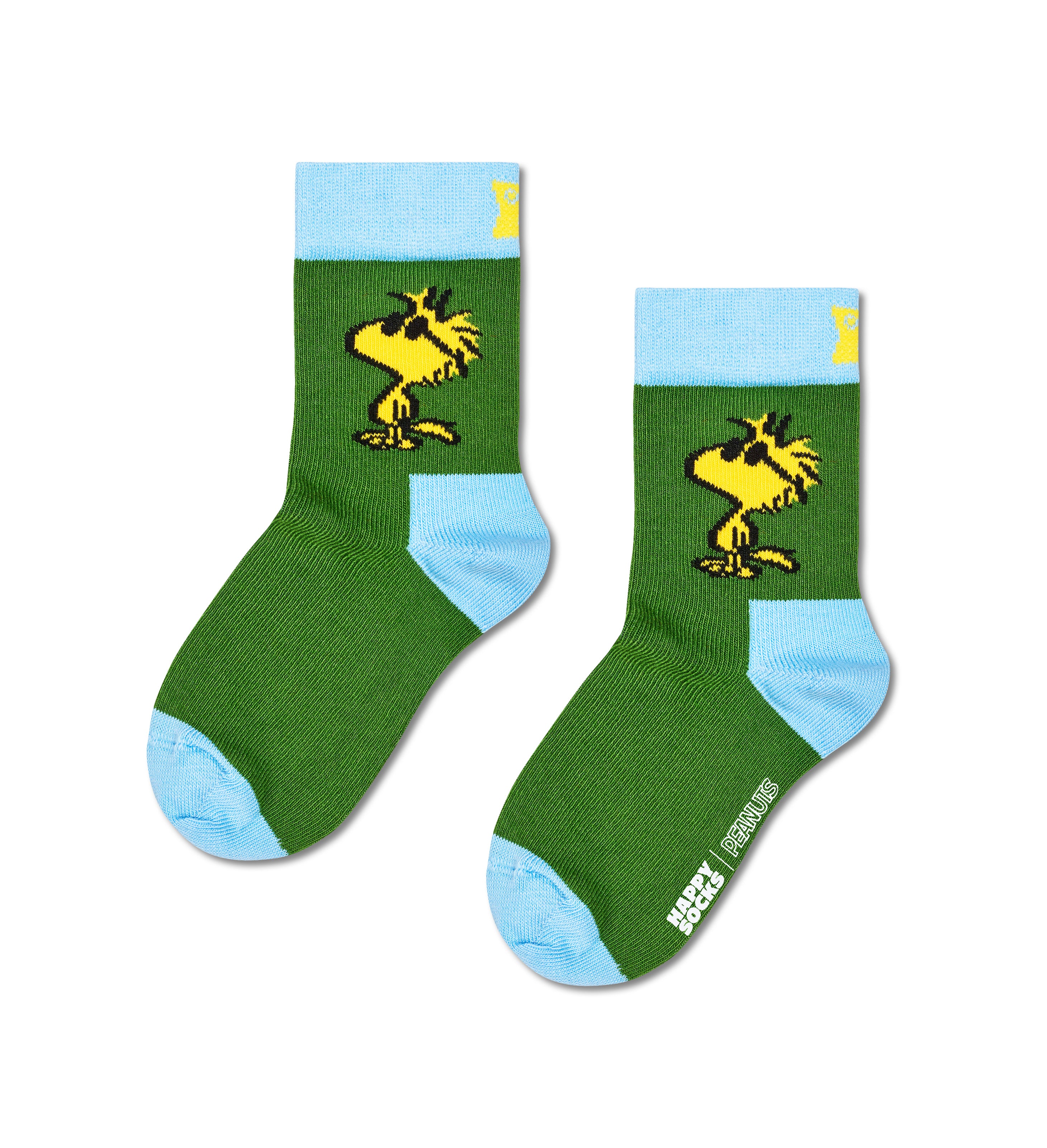 【Peanuts×Happy Socks】【キッズ】クルー丈 ソックス（ピーナッツ ウッドストック）