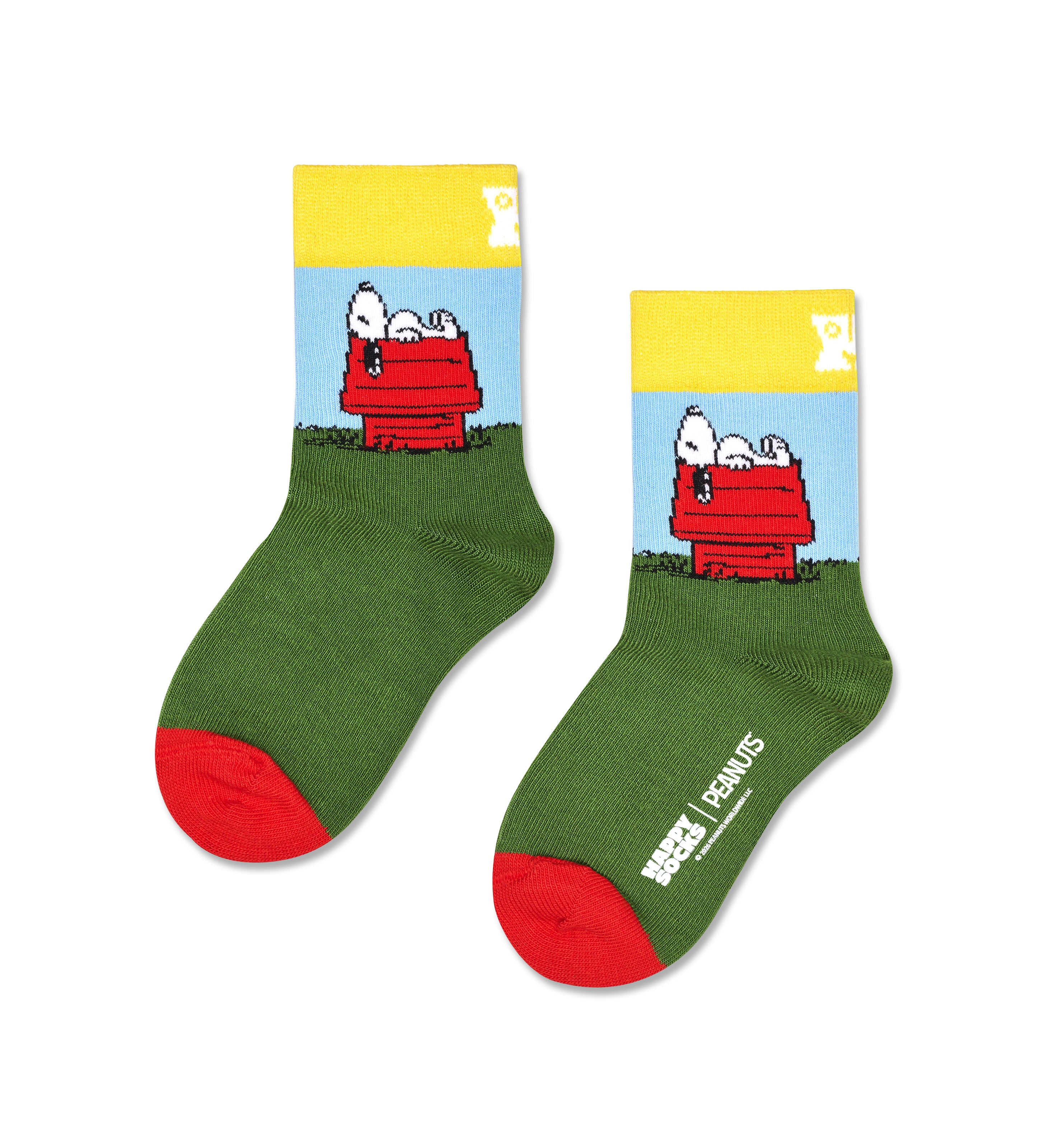 【Peanuts×Happy Socks】【GIFT BOX】【3足セット】クルー丈 ソックス（ピーナッツ）
