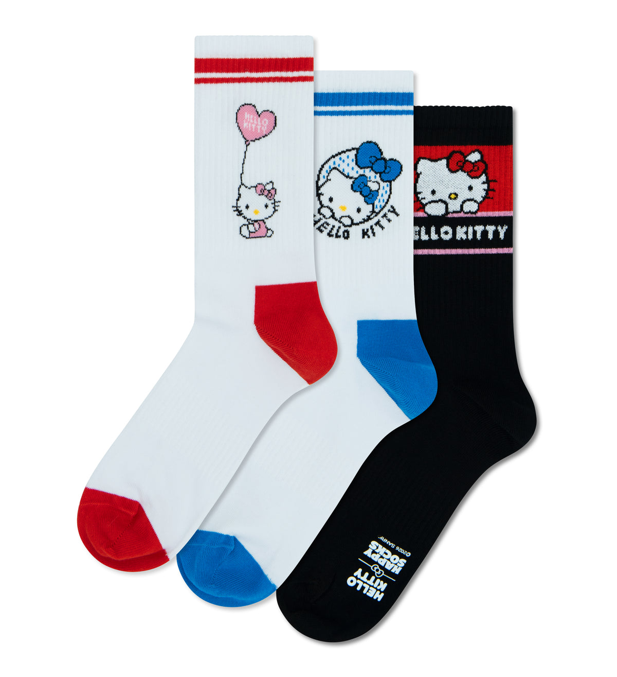 【Happy Socks×Hello Kitty】【3足セット】スポーツ ソックス（ハローキティ）