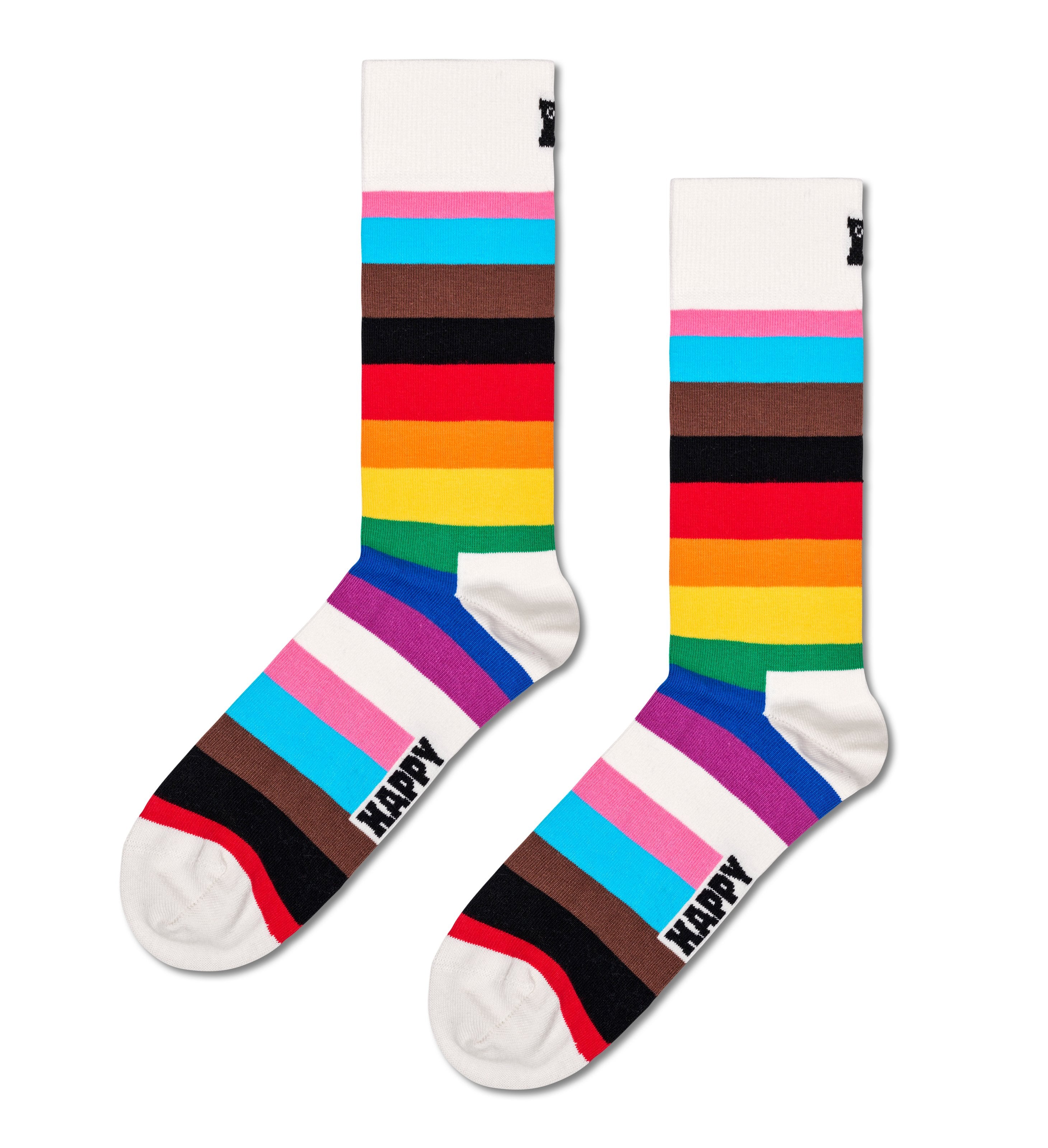 クルー丈 ソックス（プライド ストライプ） – Happy Socks