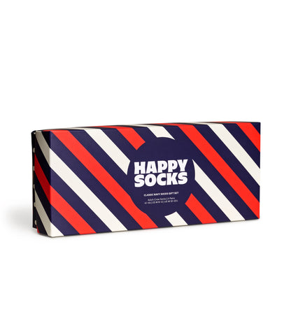 【GIFT BOX】【4足セット】クルー丈 ソックス（クラシック ネイビー）
