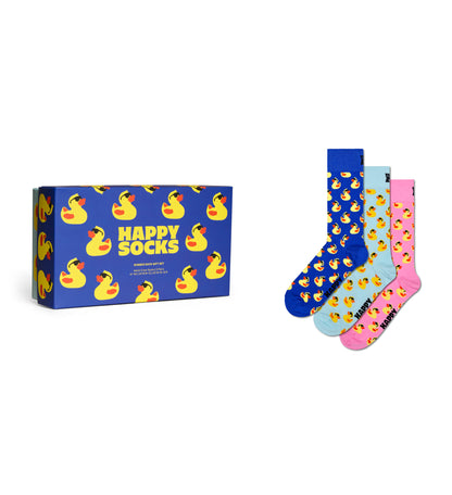 【GIFT BOX】【3足セット】クルー丈 ソックス（ラバーダック）