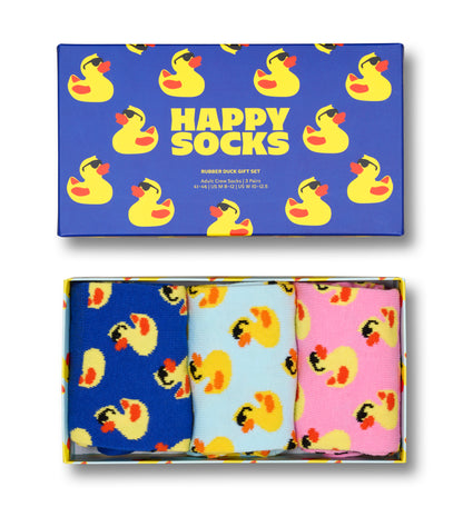 【GIFT BOX】【3足セット】クルー丈 ソックス（ラバーダック）