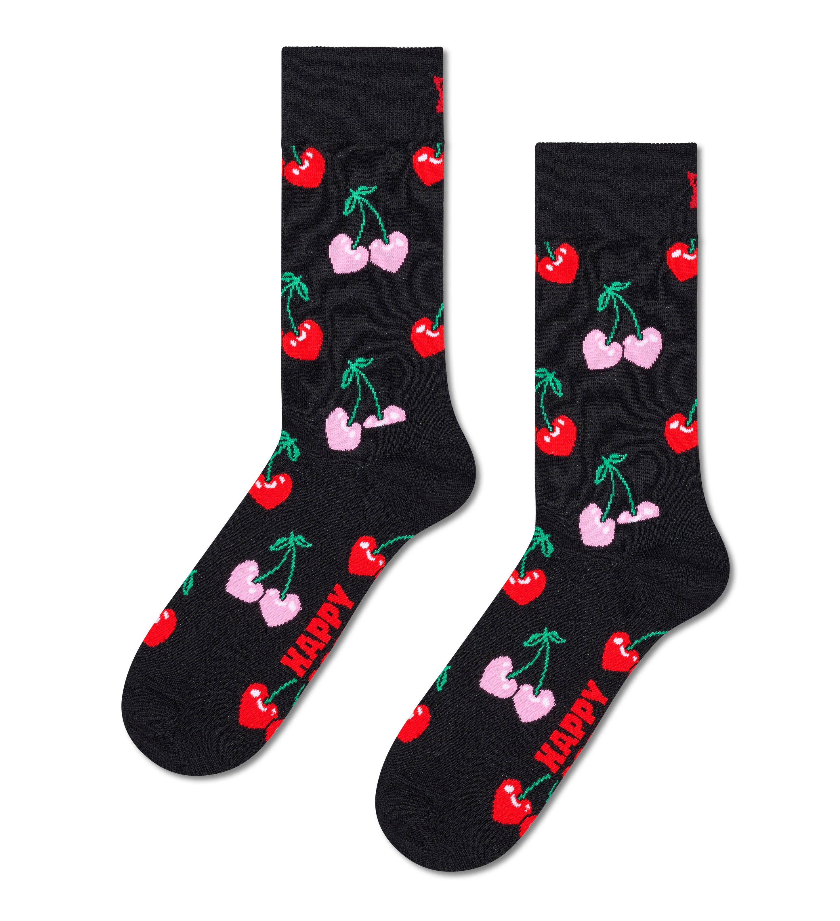 クルー丈 ソックス（チェリーハート） – Happy Socks