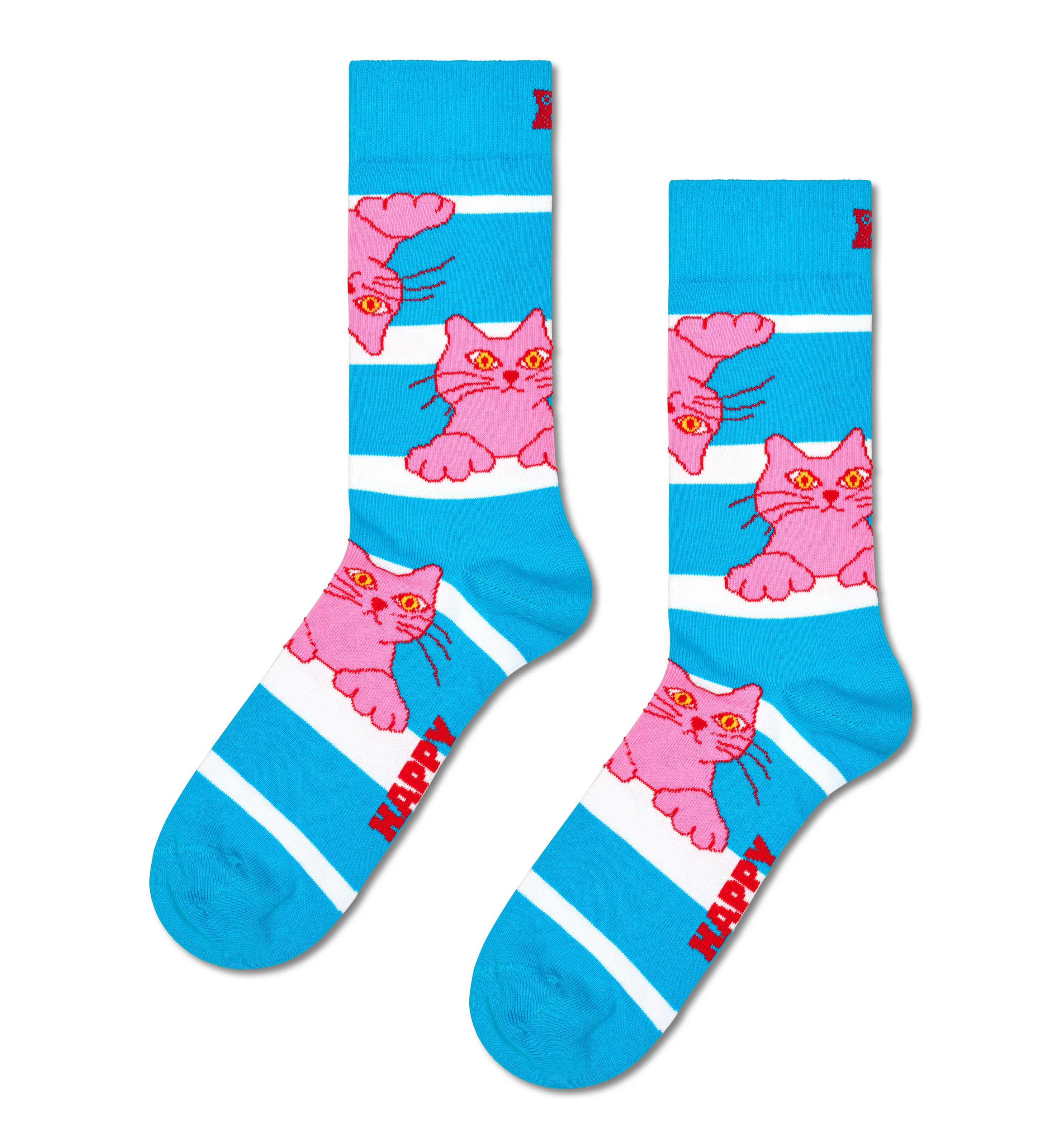 【GIFT BOX】【2足セット】クルー丈 ソックス（キャット）