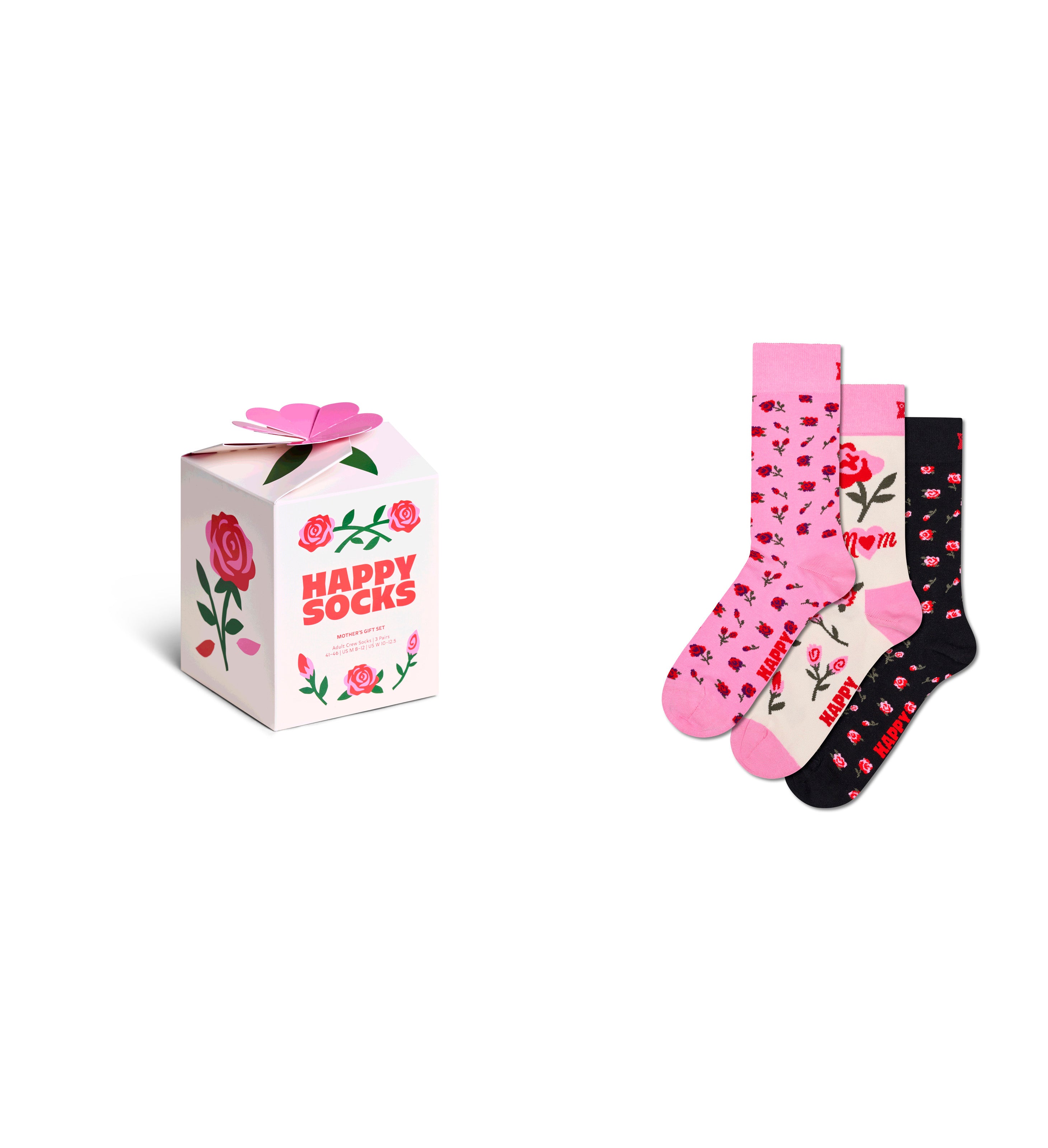 【GIFT BOX】【3足セット】クルー丈 ソックス（マザー）