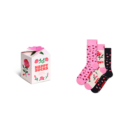 【GIFT BOX】【3足セット】クルー丈 ソックス（マザー）