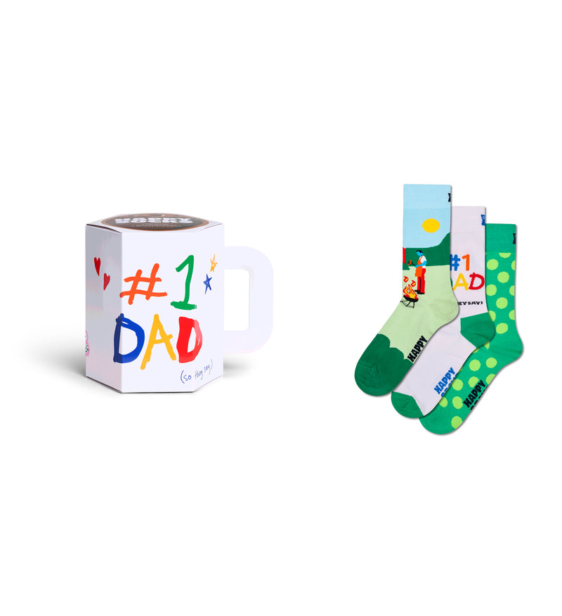 【GIFT BOX】【3足セット】クルー丈 ソックス（No.1 ダッド）