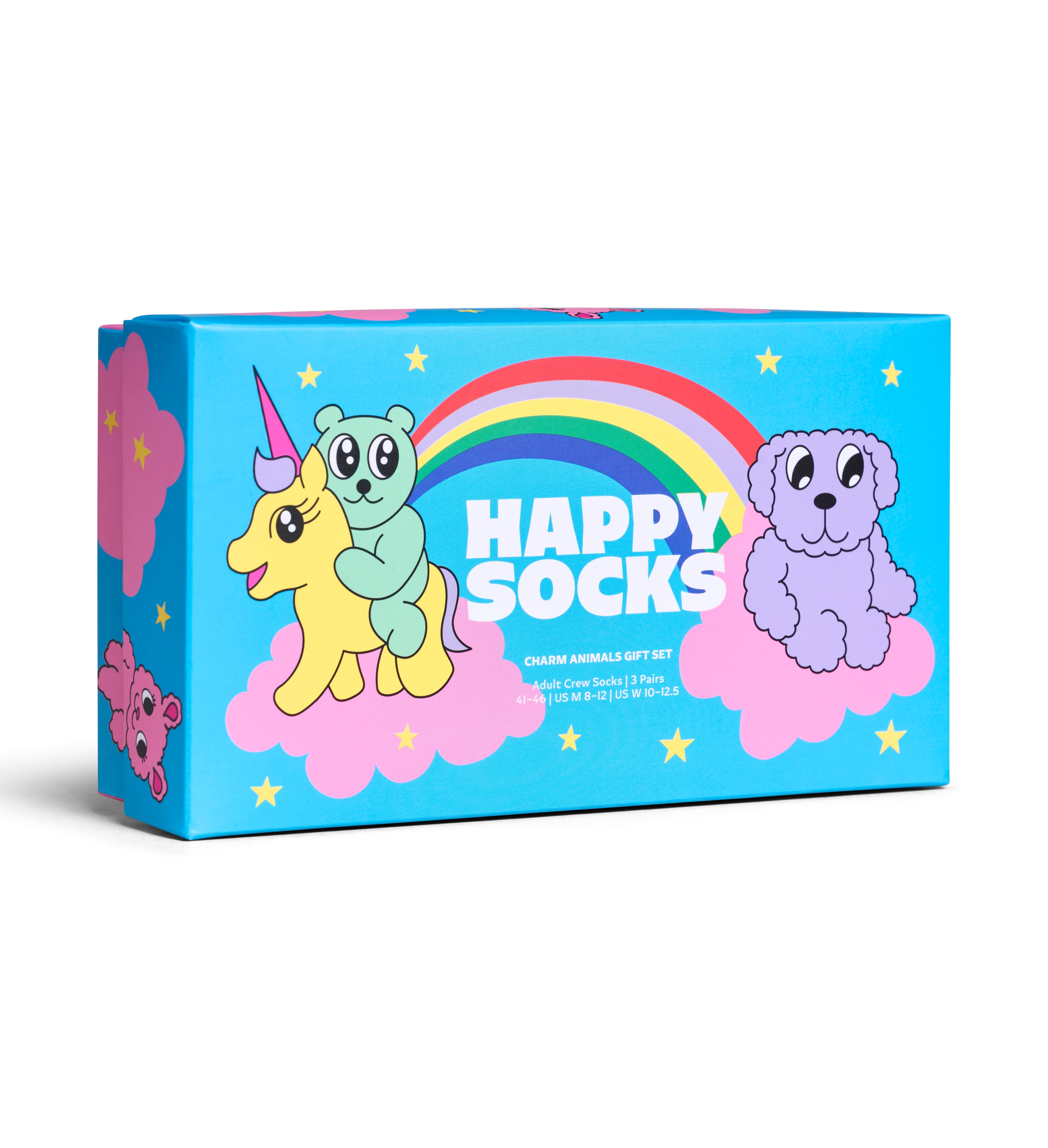 【GIFT BOX】【3足セット】クルー丈 ソックス（チャームアニマルズ）