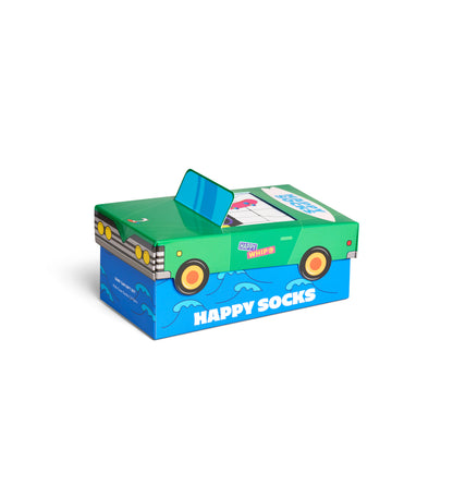 【キッズ】【GIFT BOX】【3足セット】クルー丈 ソックス（サーフィンドルフィン）