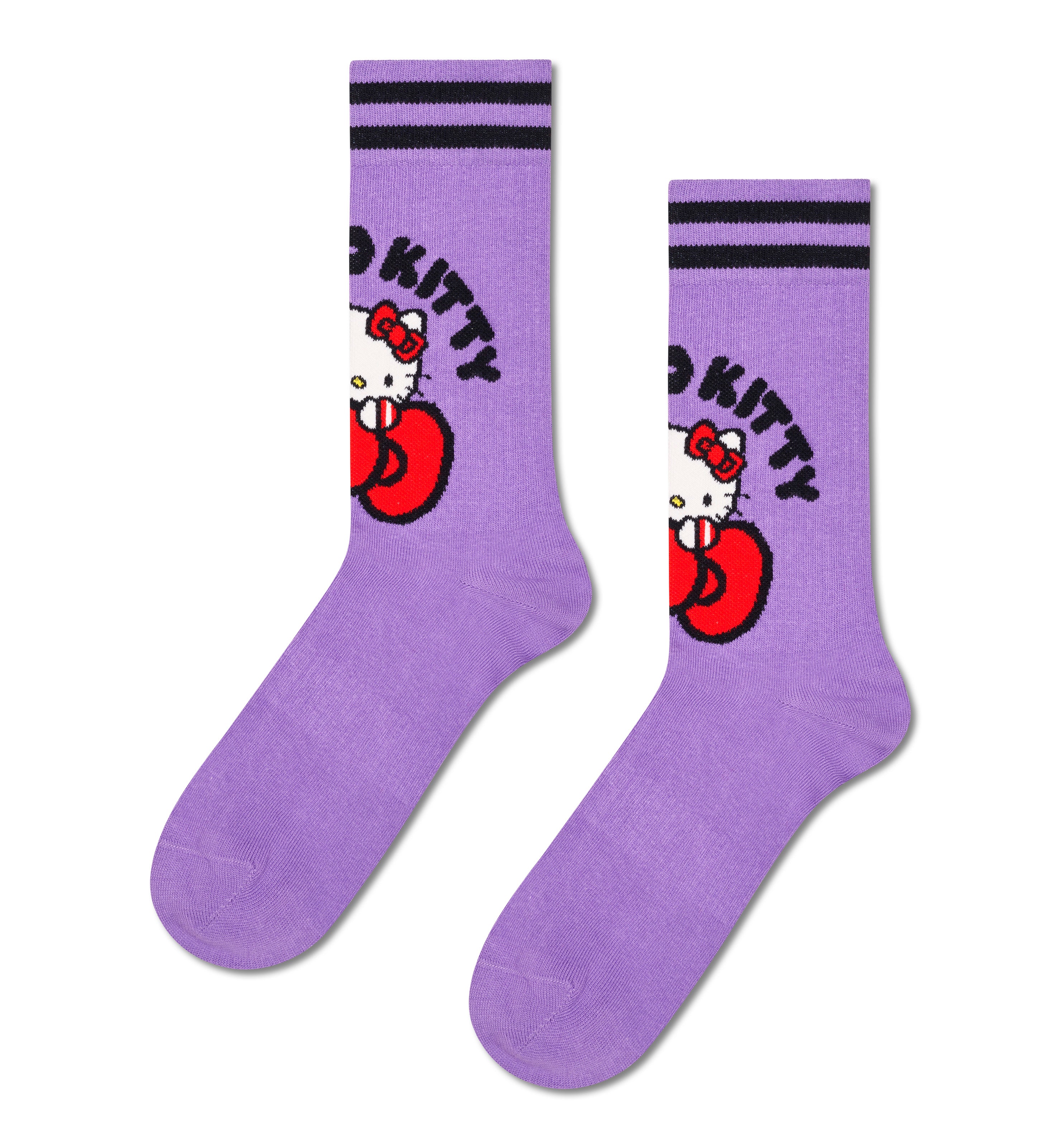 Hello Kittyリボンハイソックス ピンク 新品 Hello Kitty×Happy Socks】スポーツ ソックス（ハローキティ リボン）