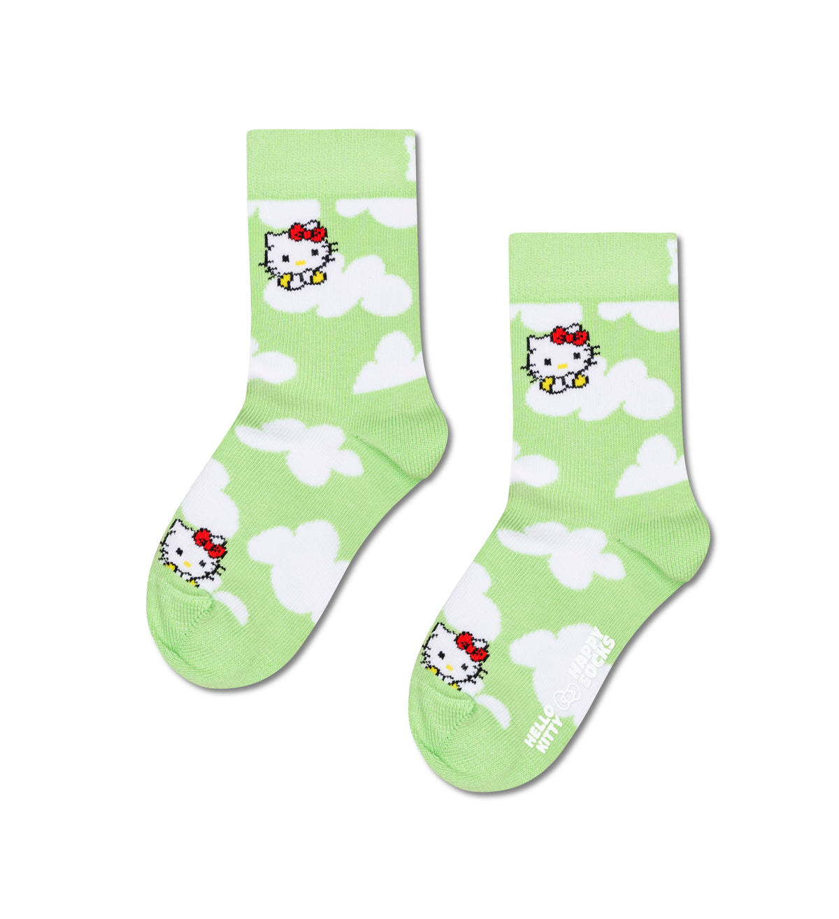 【Happy Socks×Hello Kitty】【キッズ】クルー丈 ソックス（ハローキティ クラウディ）