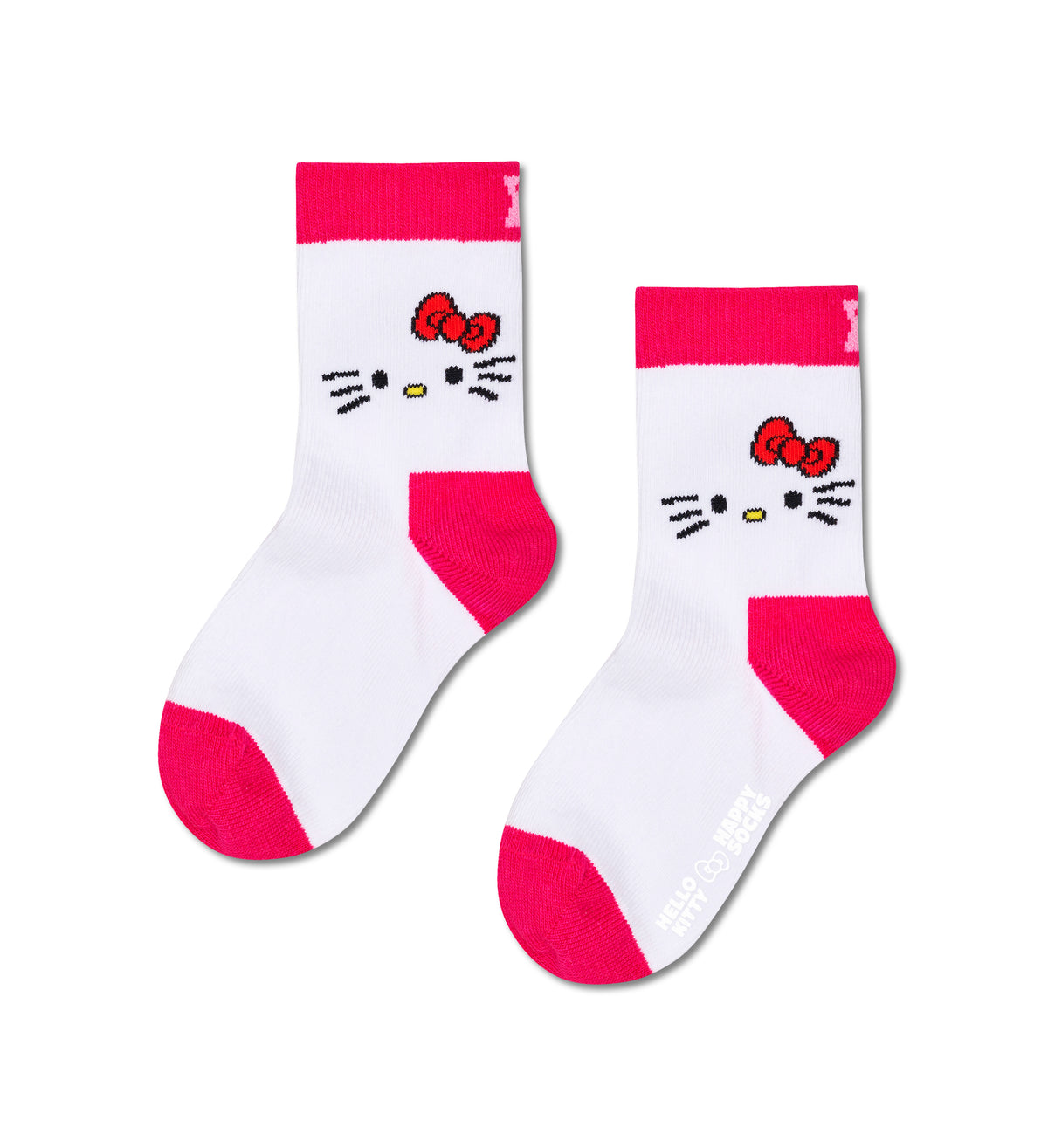 【Happy Socks×Hello Kitty】【キッズ】クルー丈 ソックス（ハローキティ フェイス）