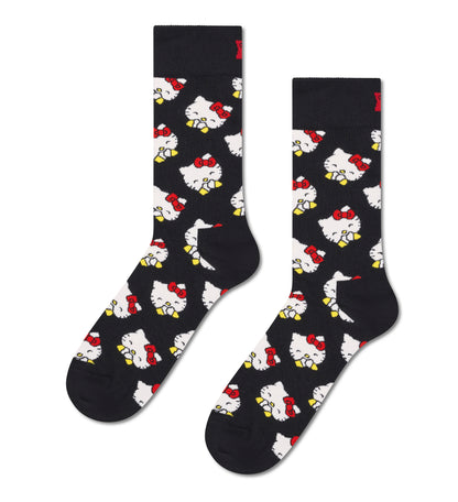 【Hello Kitty×Happy Socks】【GIFT BOX】【3足セット】クルー丈 ソックス（ハローキティ）